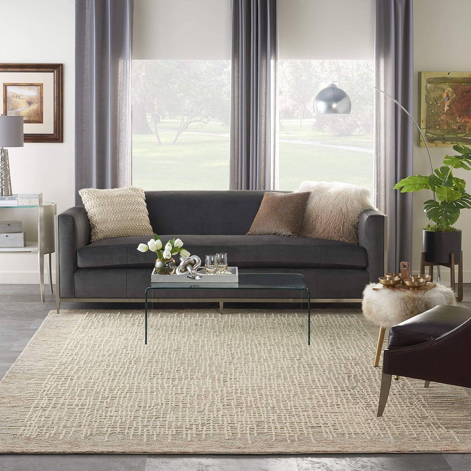 Nourison Vail Rustic Texture Indoor Area Rug Beige/Multi 7'9" x 9'9"