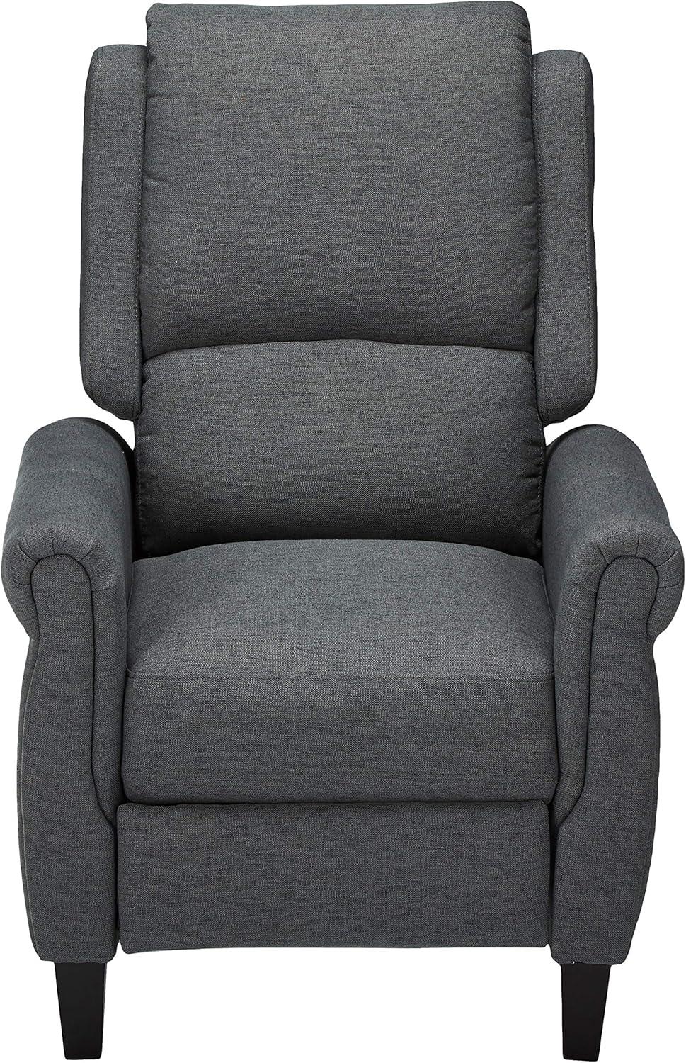 Harrah Fabric Recliner, Charcoal