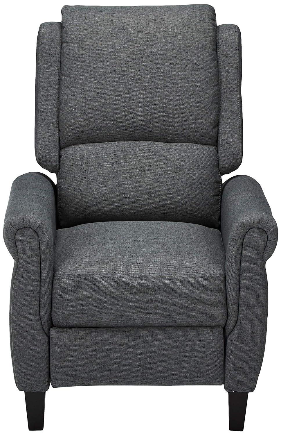 Christopher Knight Home Haddan Recliner - Charcoal : Upholstered Accent Chair, Polyester, Hardwood Frame