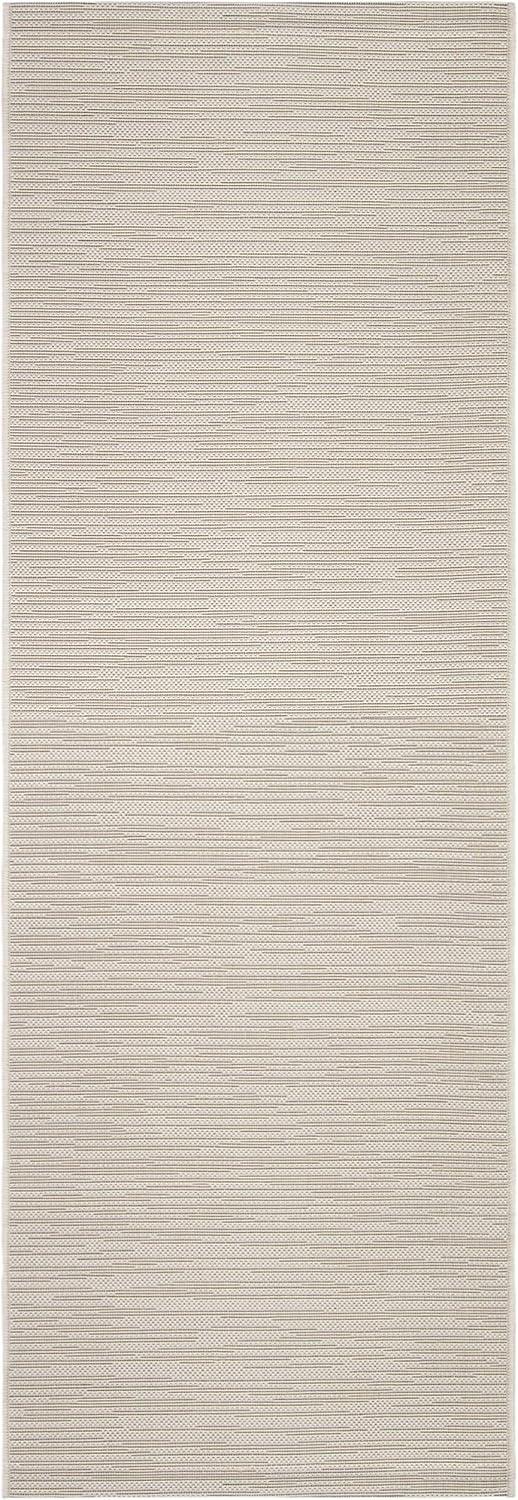 SAFAVIEH Courtyard Alana Contemporary Indoor/Outdoor Runner Rug, 2'3" x 6'7", Light Grey