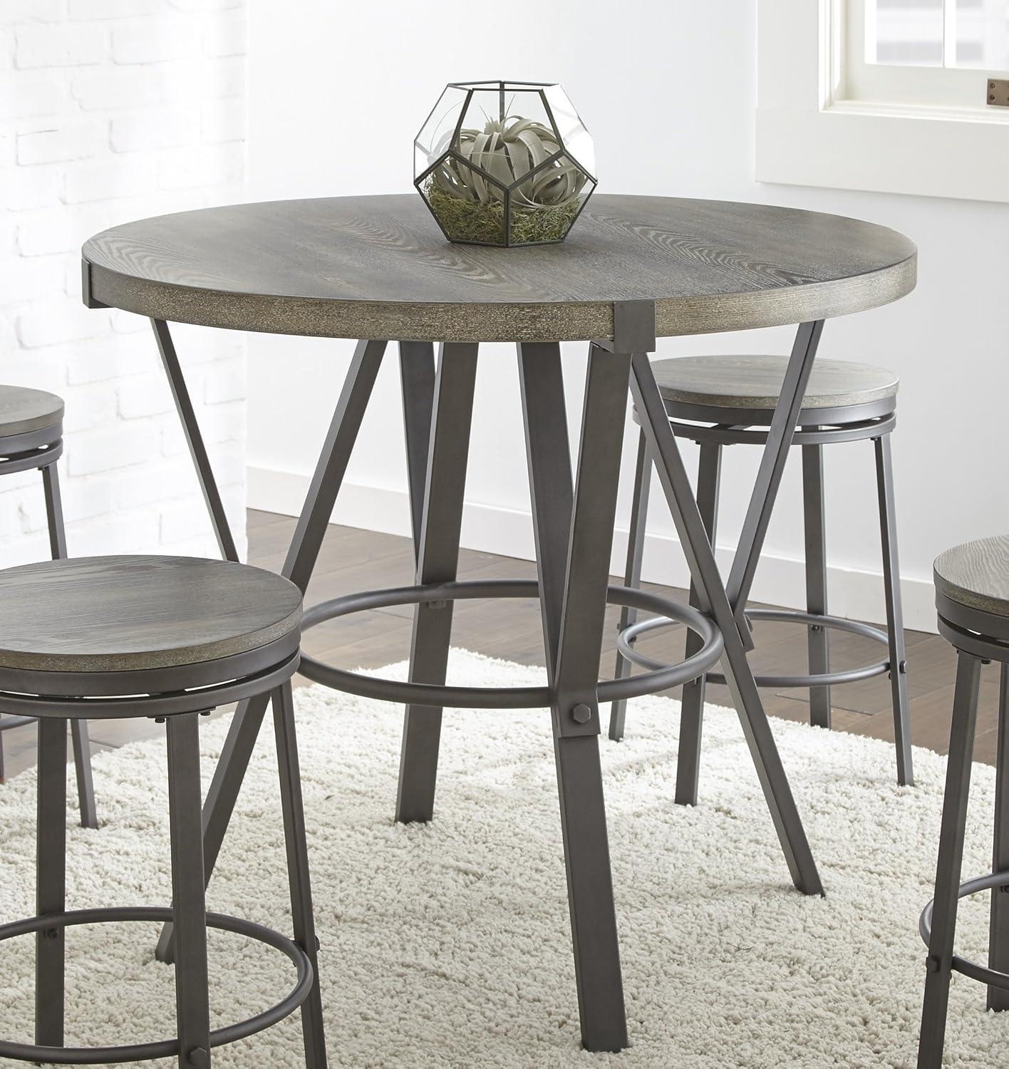 Steve Silver Co. Portland Round Counter Table Gray