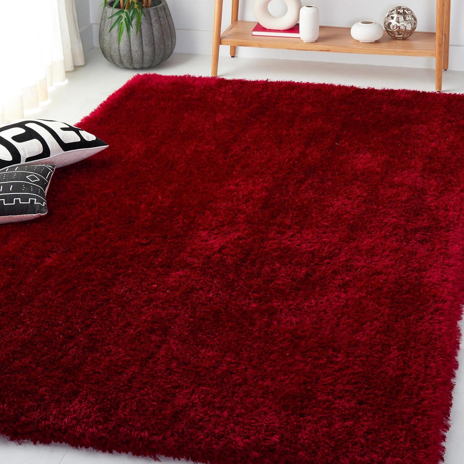 Luxe Shag SGX160 Hand Tufted Area Rug - Red - 6'x9' - Safavieh.