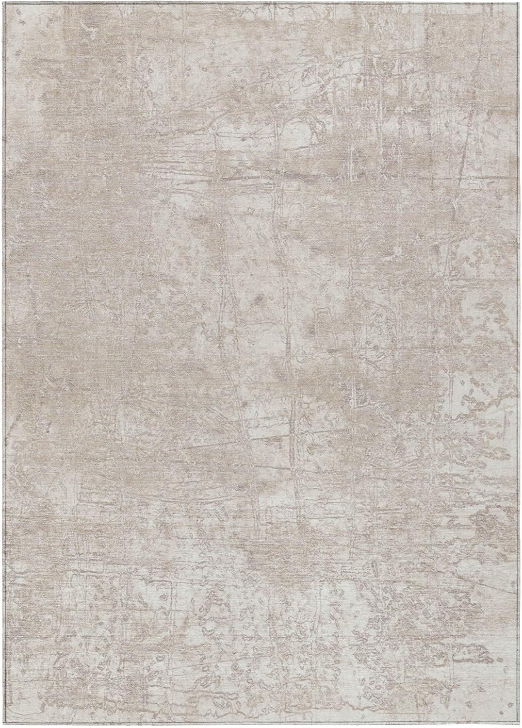 Ivory Flat Woven Synthetic Reversible Area Rug 2'6" x 3'10"