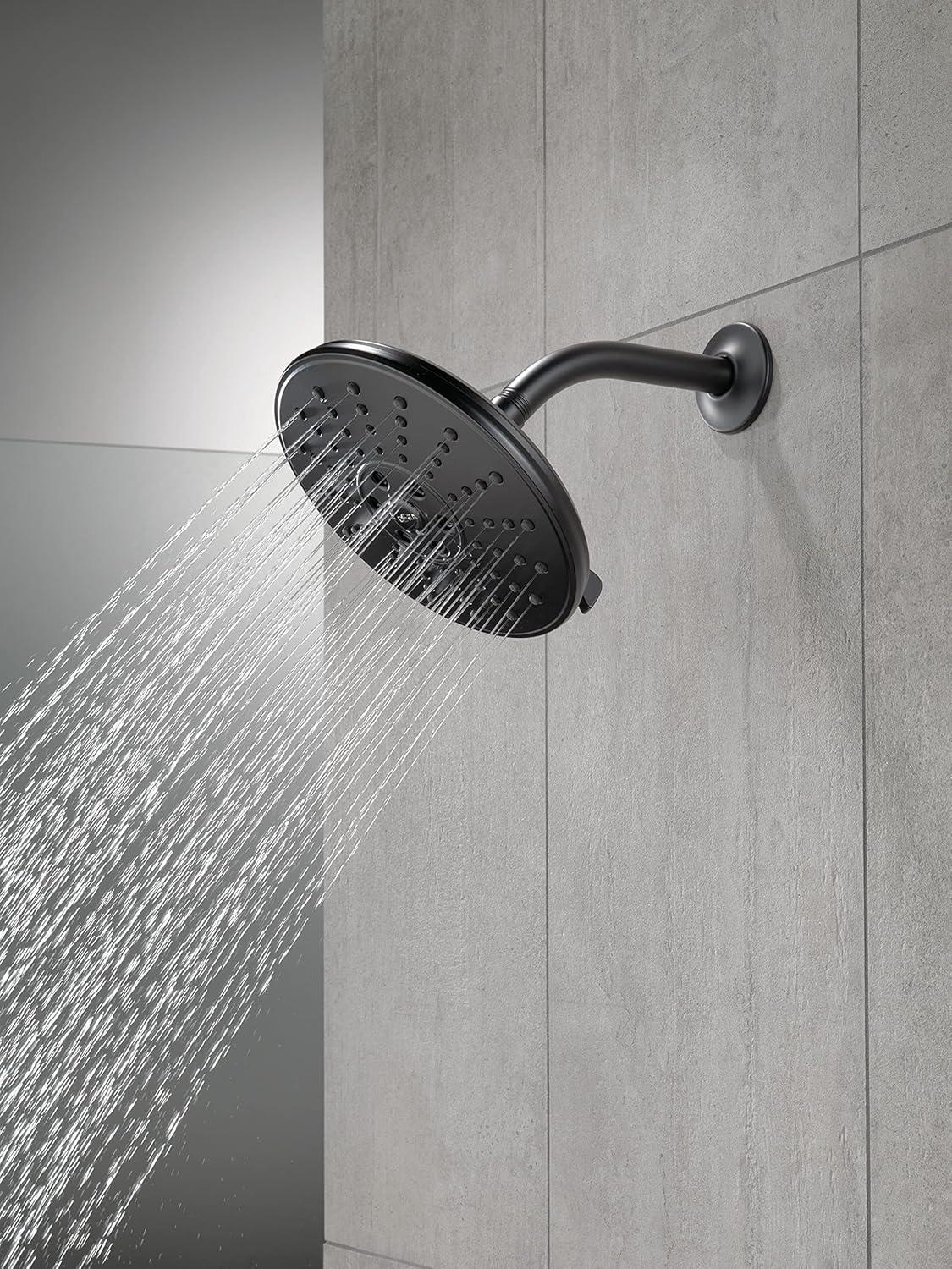 Universal Showering Components Shower Head in Matte Black