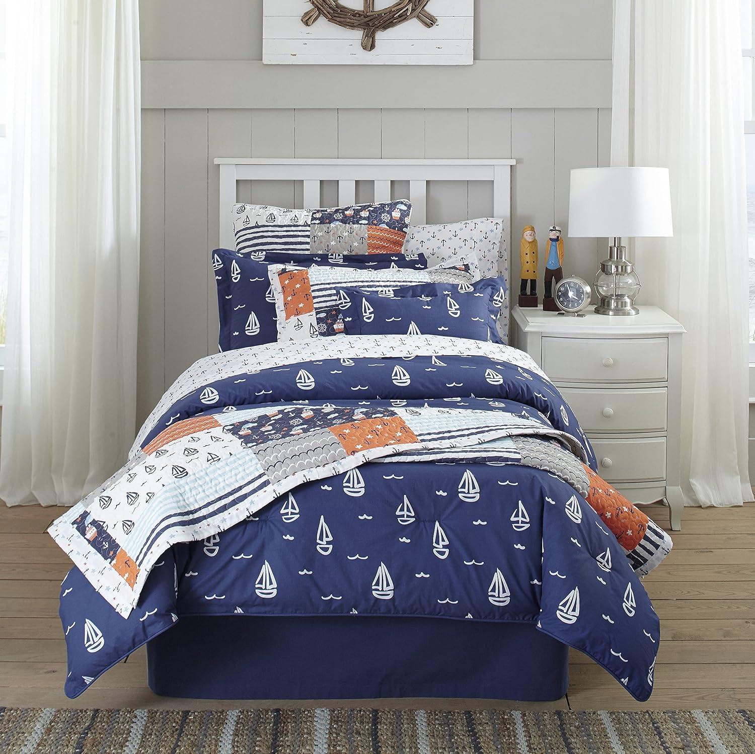 Lullaby Bedding Away At Sea Modern & Contemporary Percale Bedding Set