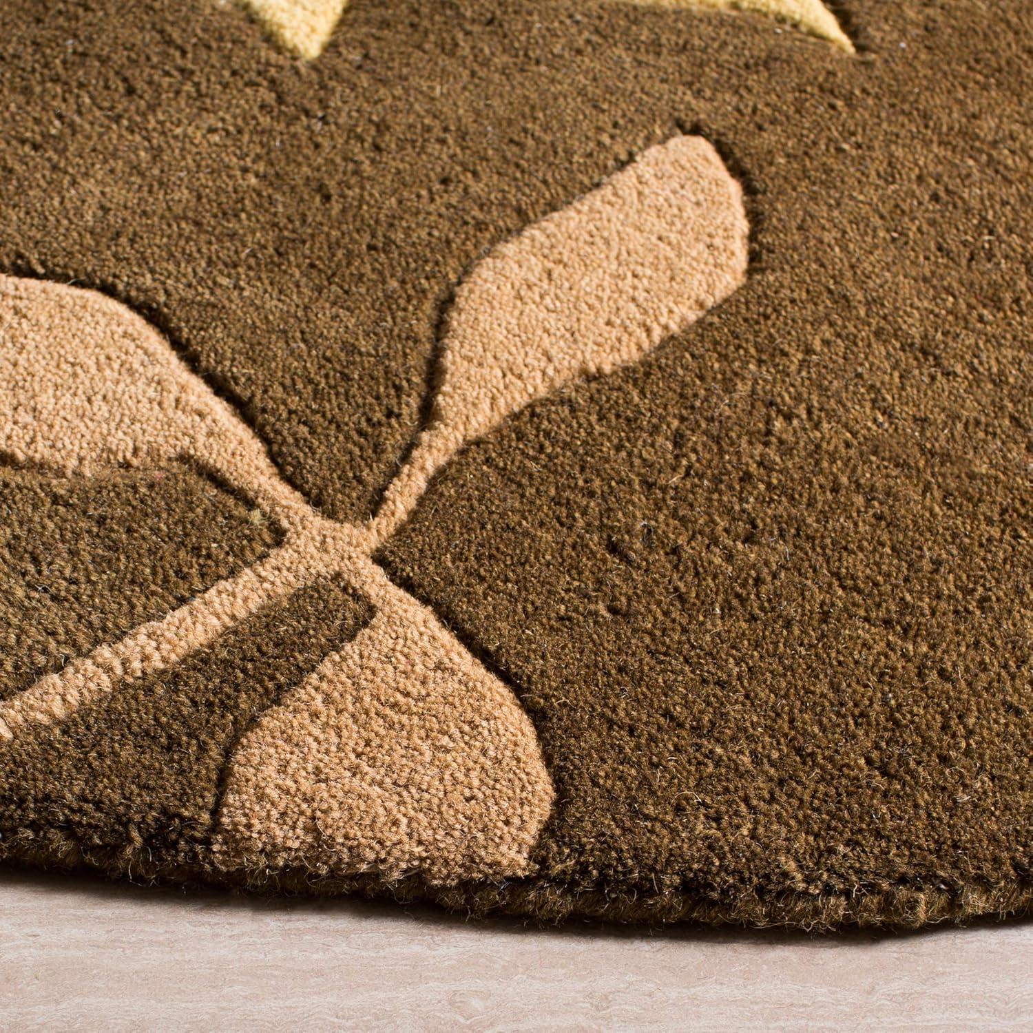 Soho SOH833 Hand Tufted Indoor Area Rug - Brown/Multi - 6' round - Safavieh.