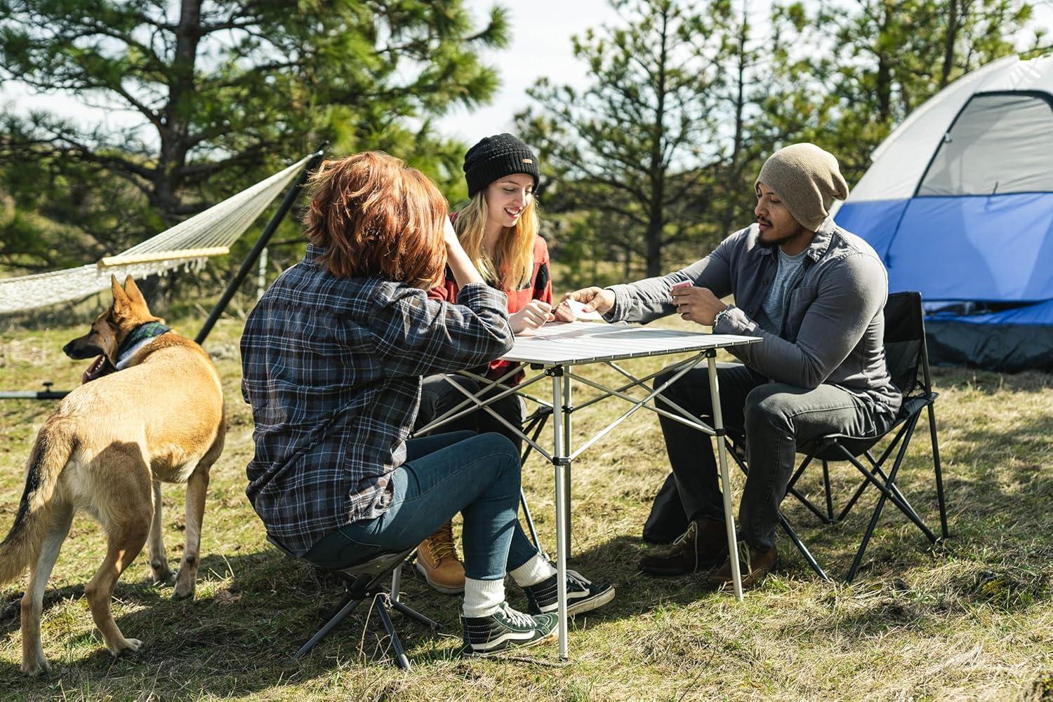 Stansport Apex Fold-up Stool Black Steel Polyester Camping Adult