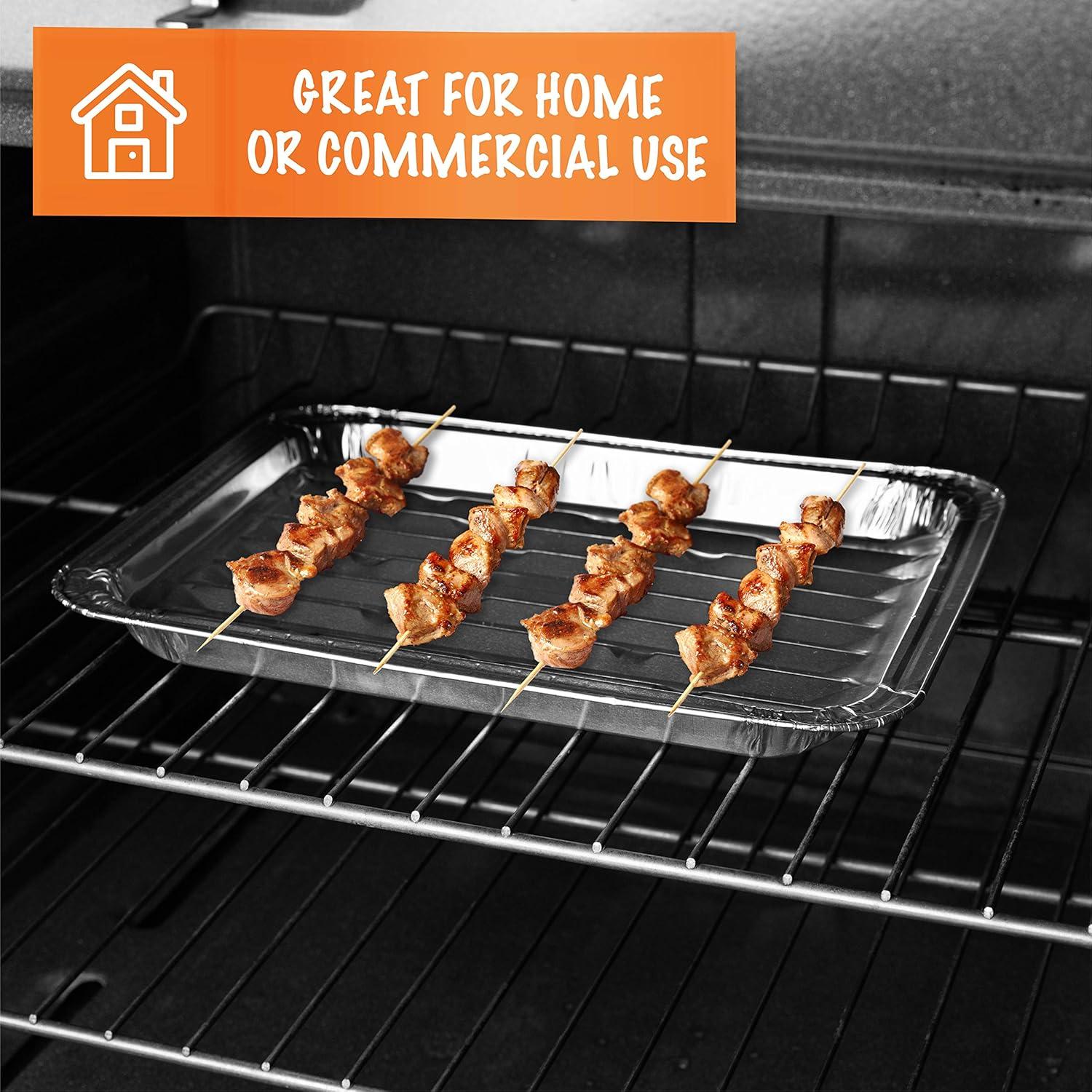 PLASTICPRO Aluminum Foil Grill Pans 9” x 13” Disposable Aluminum Foil Pans, 20-Pack