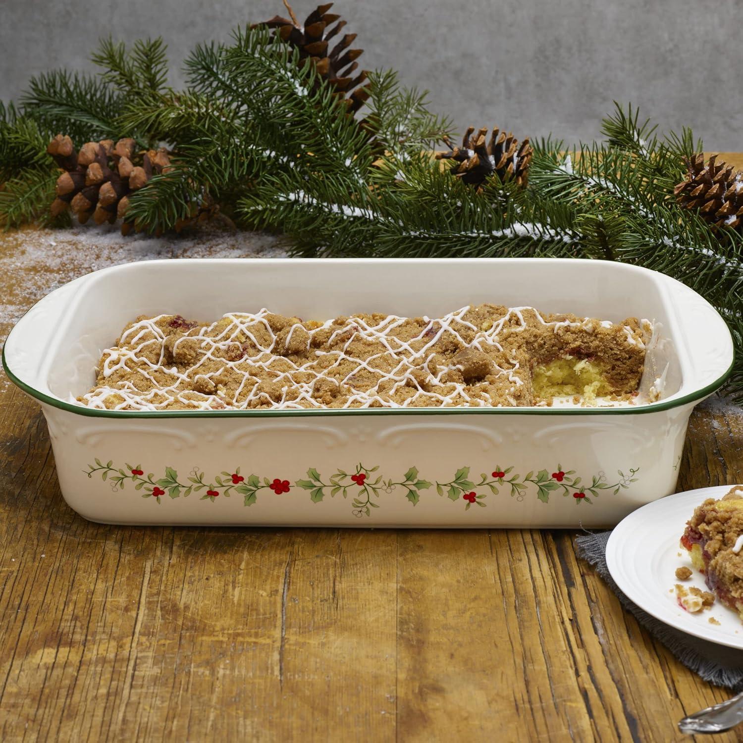 Pfaltzgraff® Winterberry 11X9-inch Stoneware Rectangular Casserole Baker