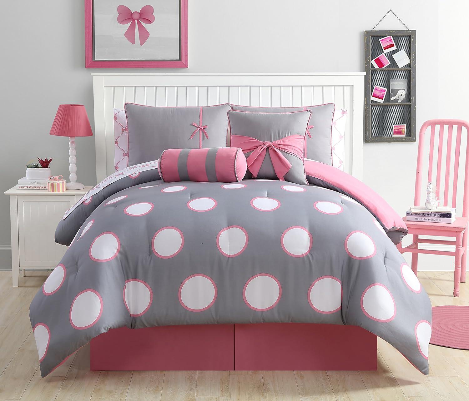 VCNY Sophie Polka Dot Bed-in-a-Bag Comforter Set