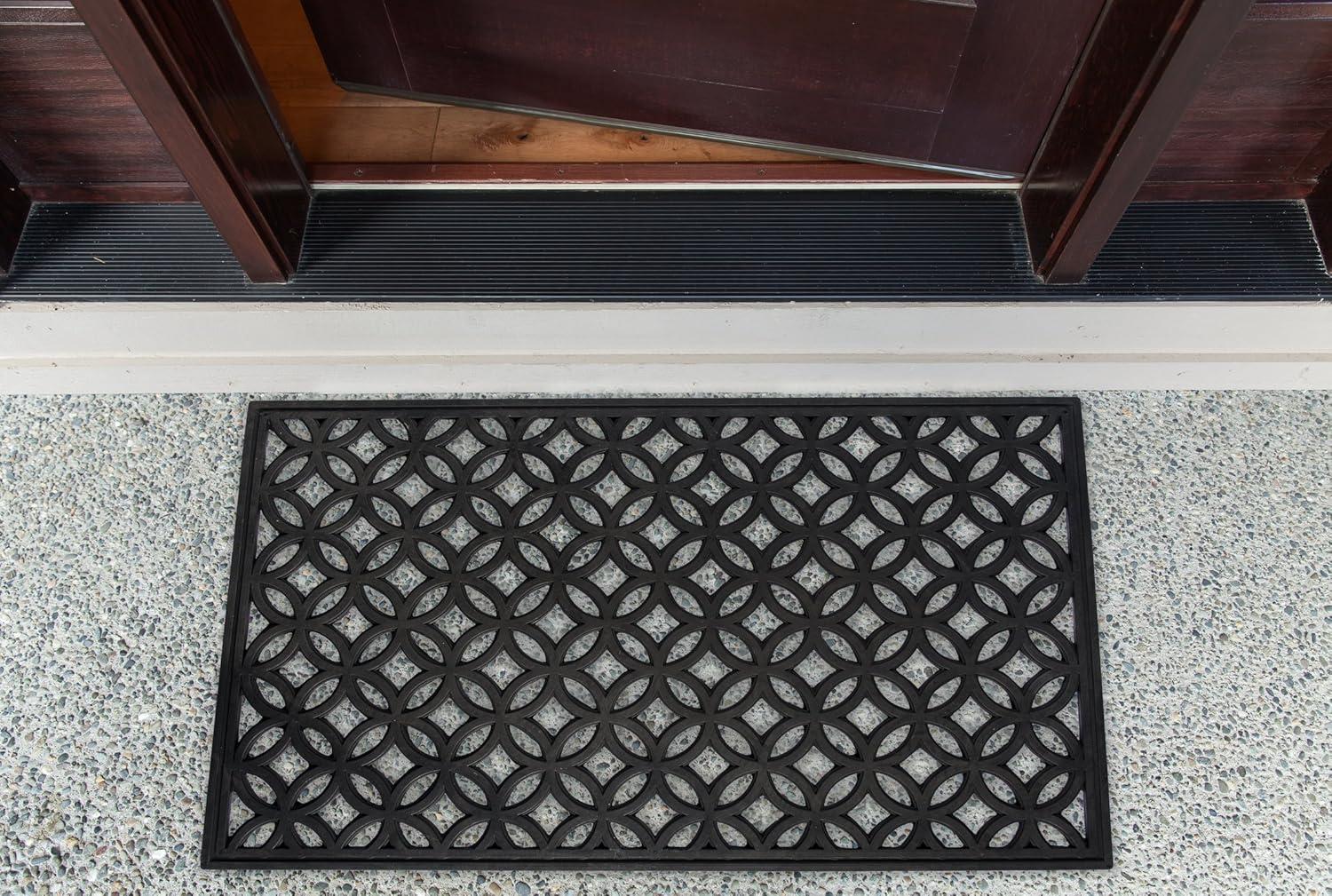 DII Rubber Doormats Collection All Weather, 18x30", Lattice