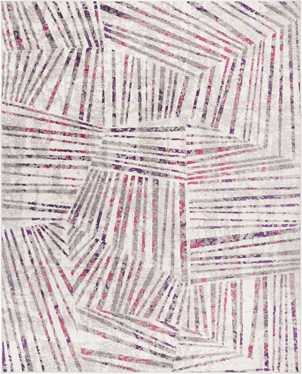 Skyler SKY191 Power Loomed Indoor Area Rug - Grey/Pink - 8'x10' - Safavieh