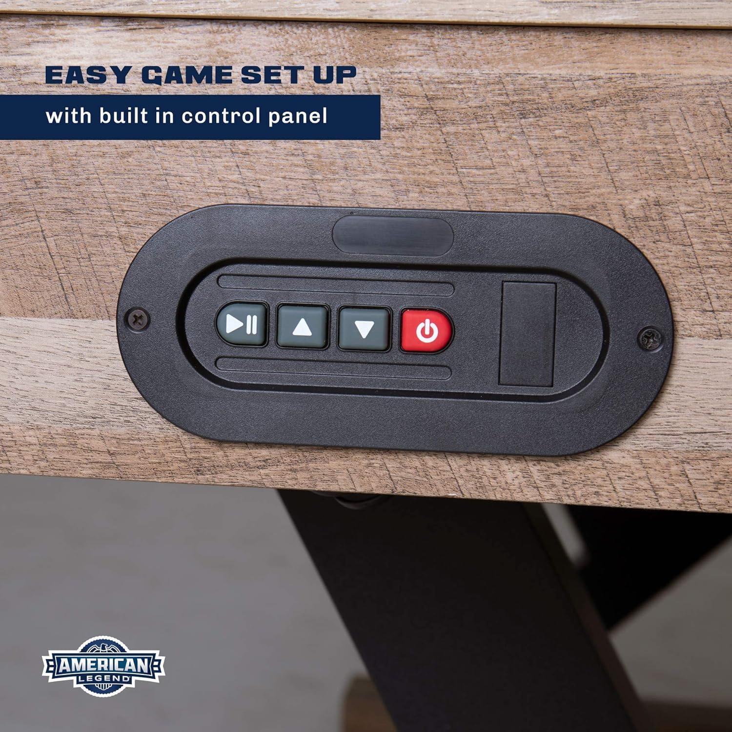 American Legend Kirkwood American Legend 84" Air Hockey Table with Rustic Wood Finish and Digital Scoreboard