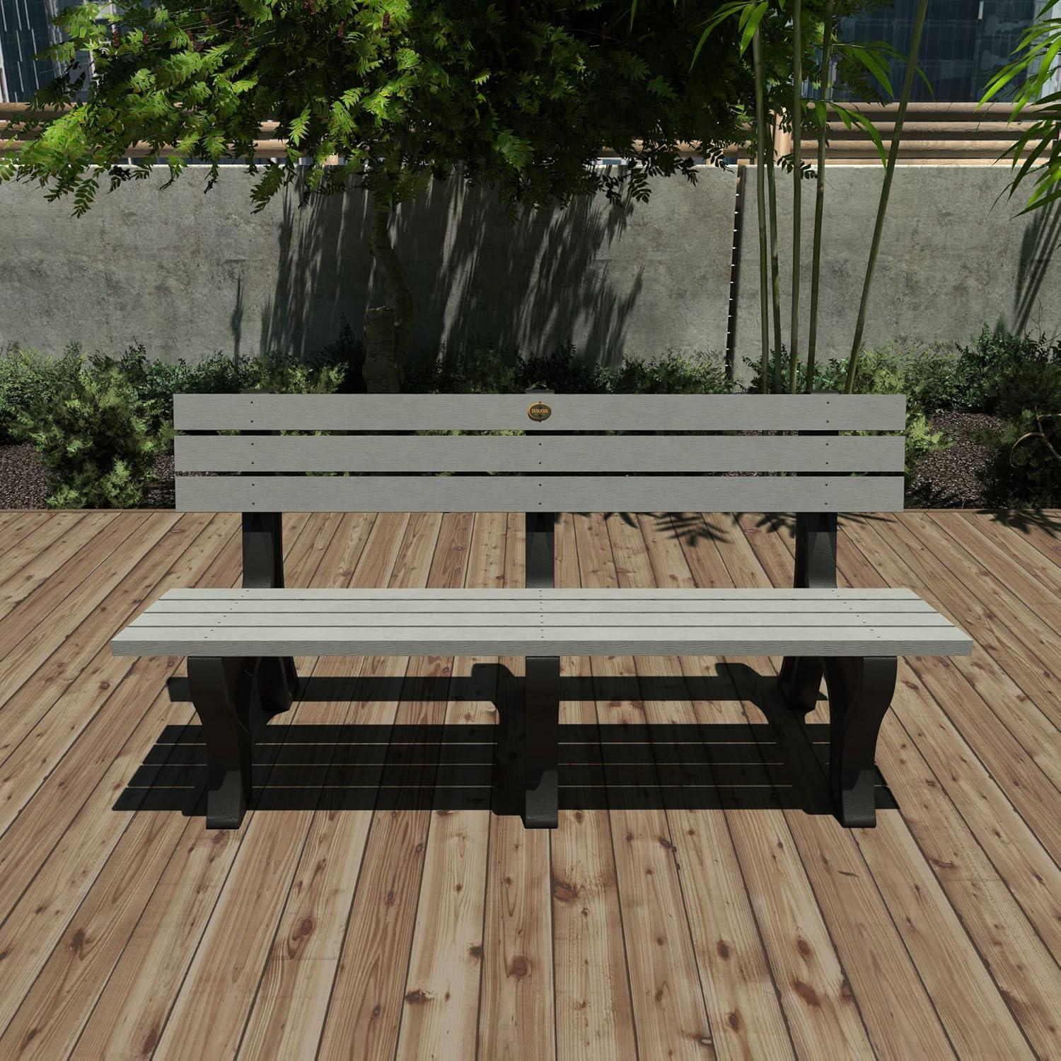 highwood Aurora Traditional 6 ft Commercial Park Bench Coastal Teak