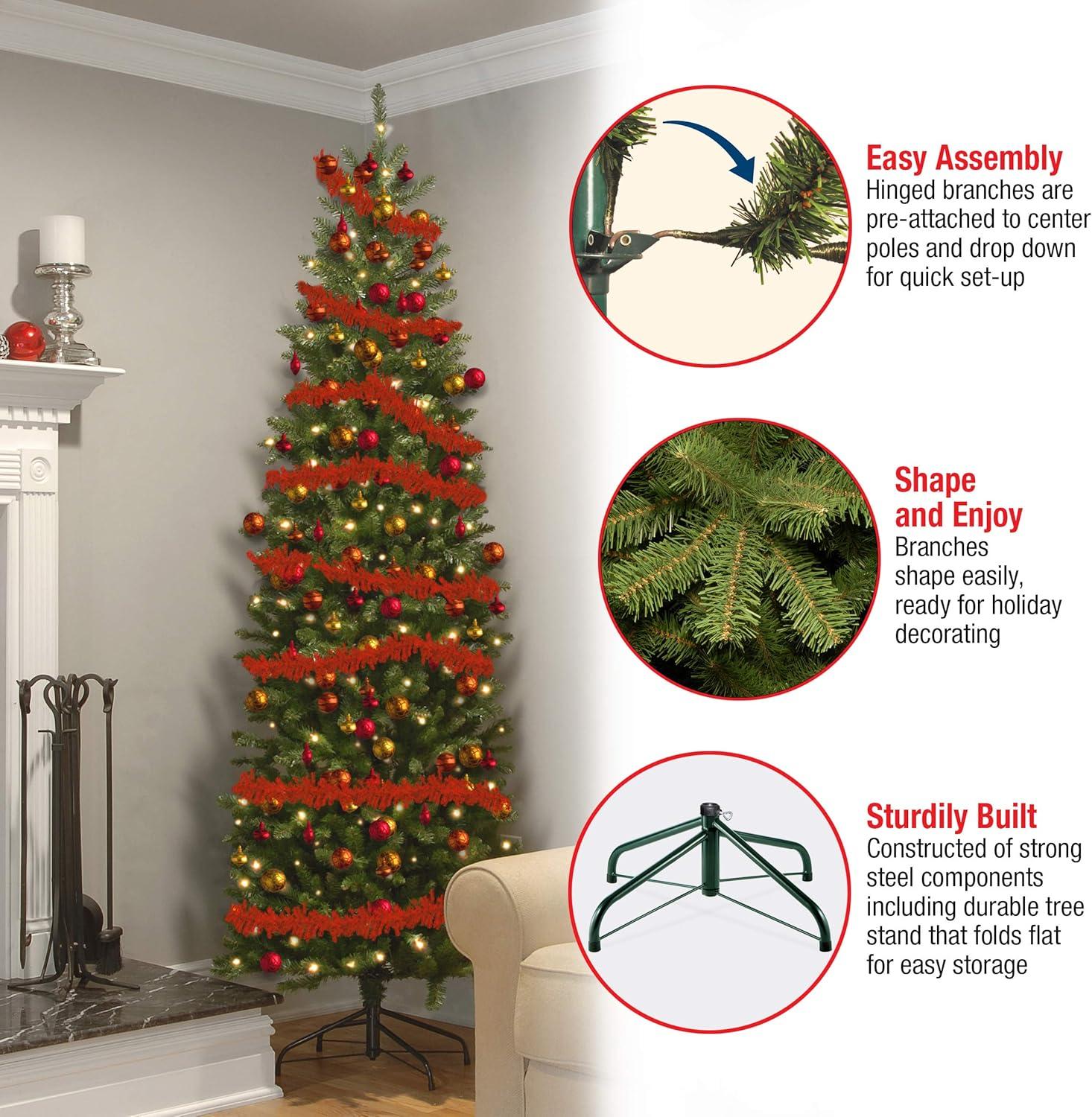 6' Unlit Pencil Slim Kingswood Fir Artificial Christmas Tree - National Christmas Tree Company