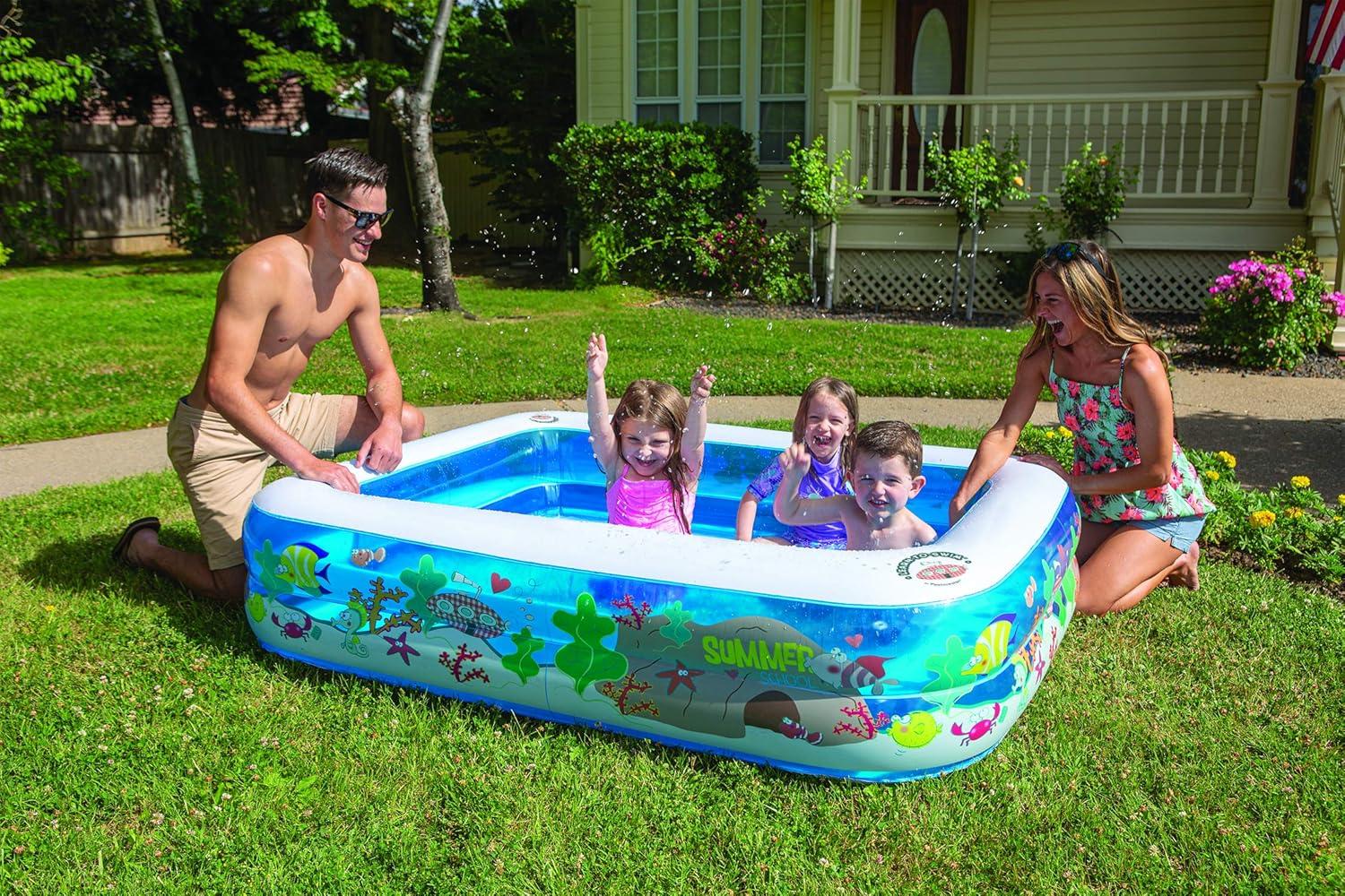 Poolmaster 53" x 16" Inflatable Kiddie Swimming Pool for Big Fun Summer School