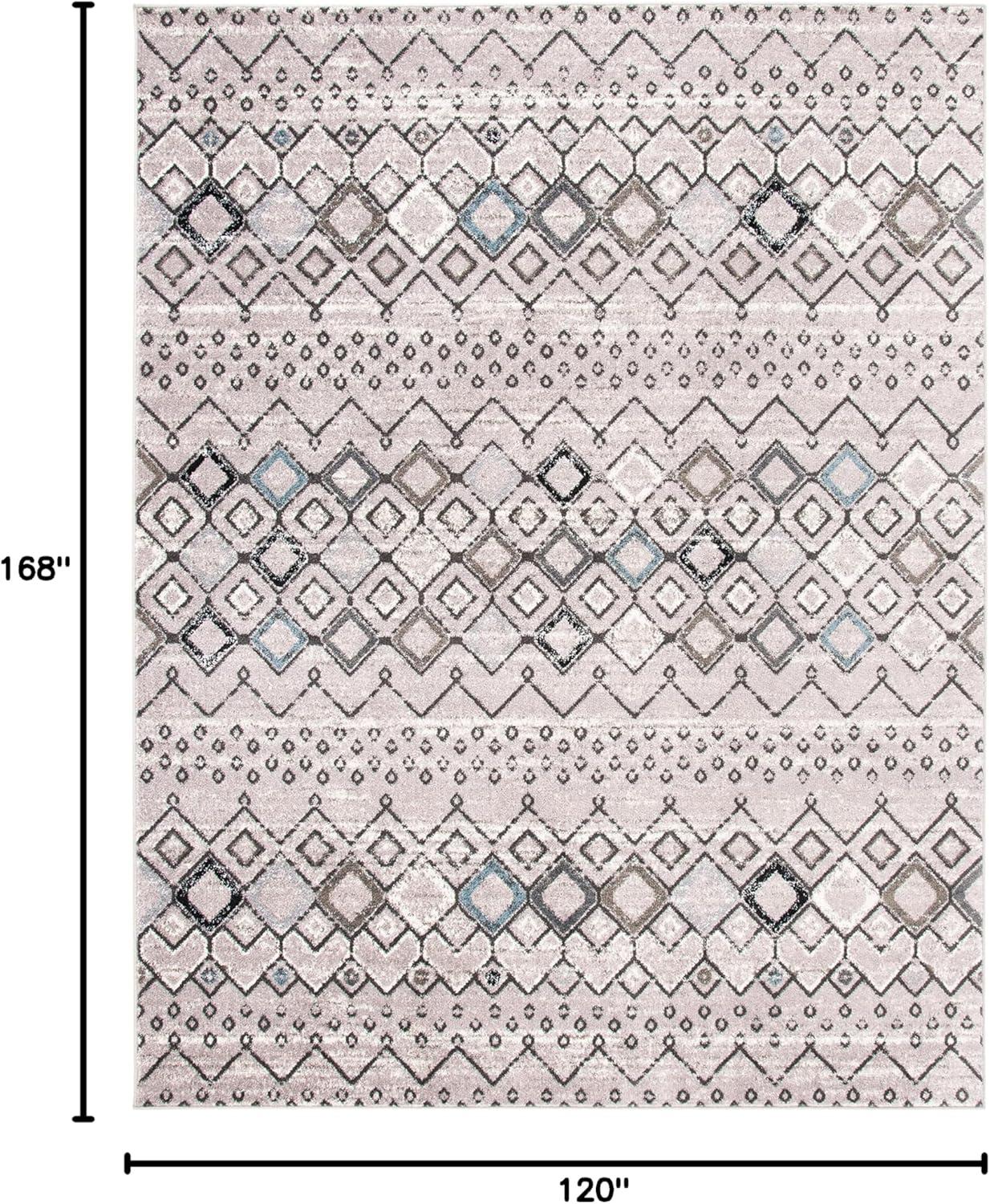 Safavieh Amsterdam Gladwin Geometric Area Rug, Light Grey/Brown, 10' x 14'