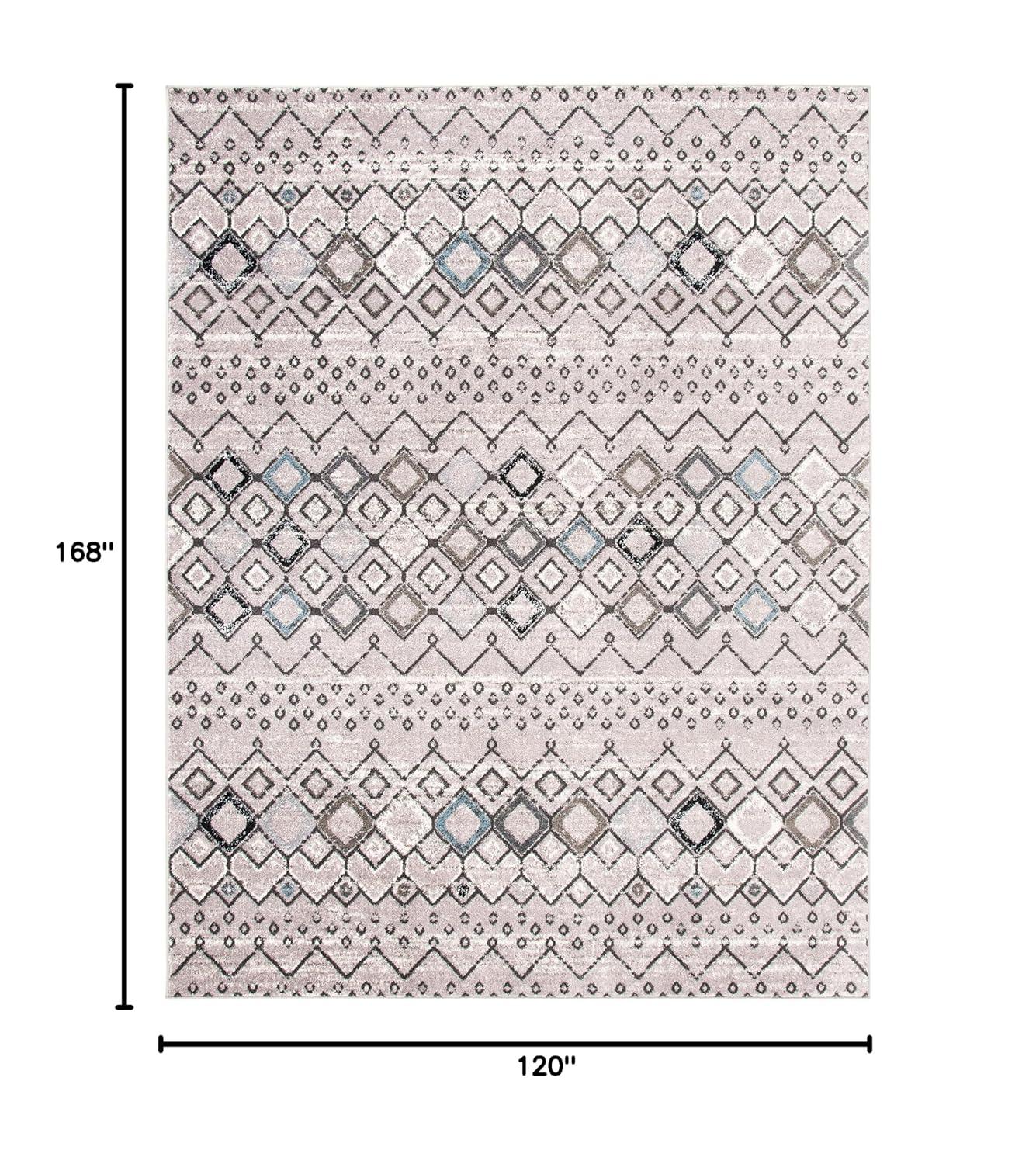 Safavieh Amsterdam Gladwin Geometric Area Rug, Light Grey/Brown, 10' x 14'