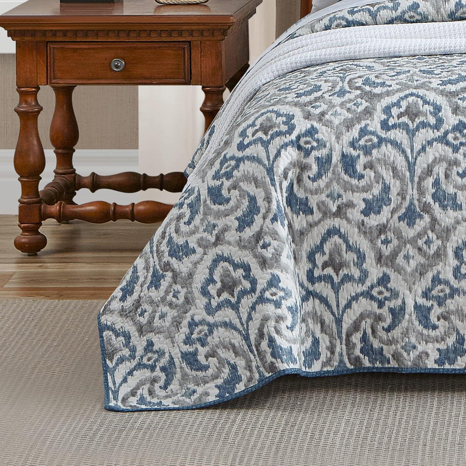 Cape Verde Quilt & Sham Set Smoke Blue - Tommy Bahama