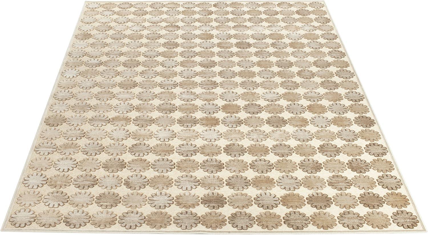 SAFAVIEH Martha Stewart Cosmin Floral Geometric Area Rug, Stone/Cream, 8' x 10'