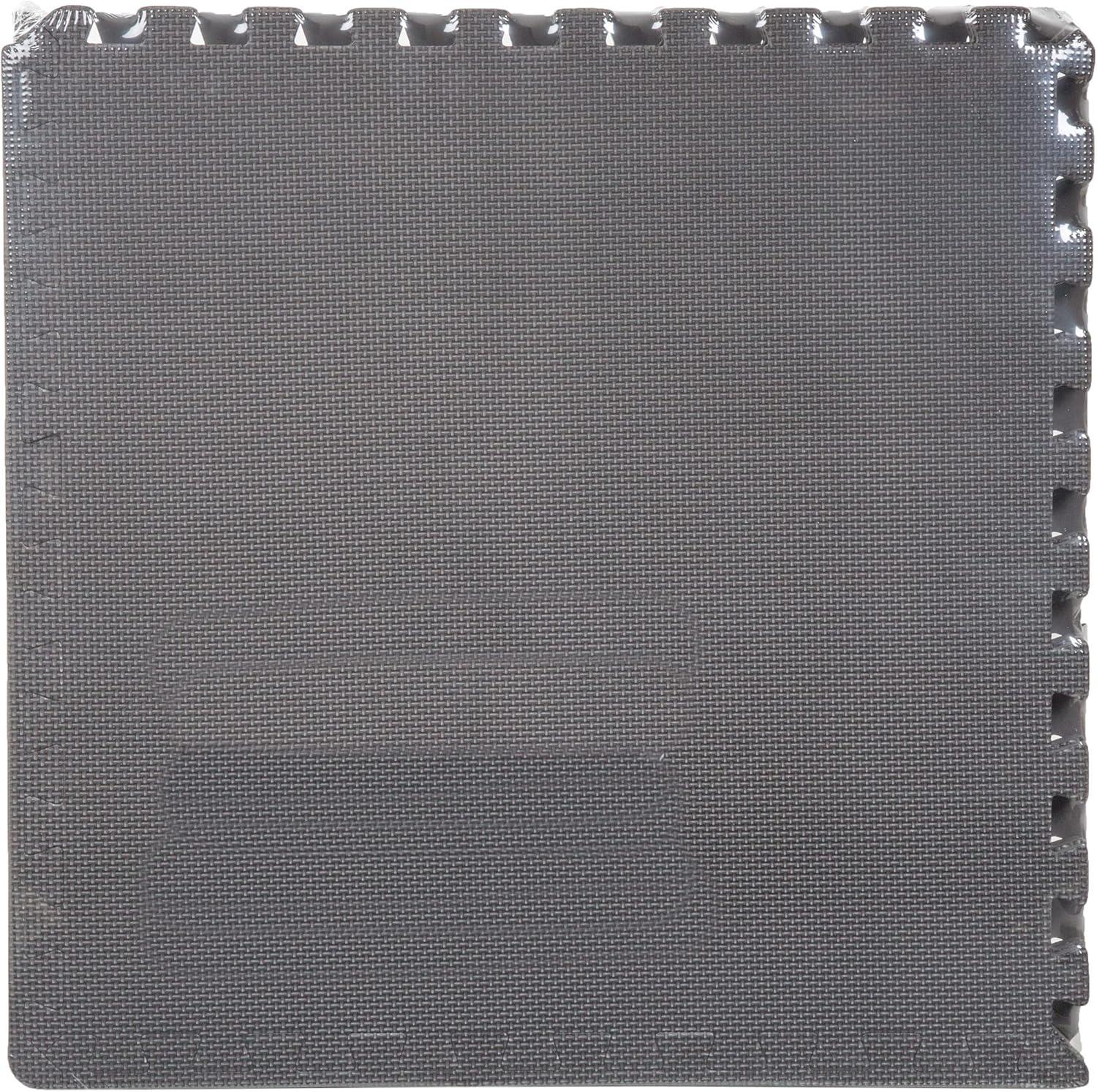 Gray EVA Foam Interlocking Floor Mats 24" x 24" - 6 Pack