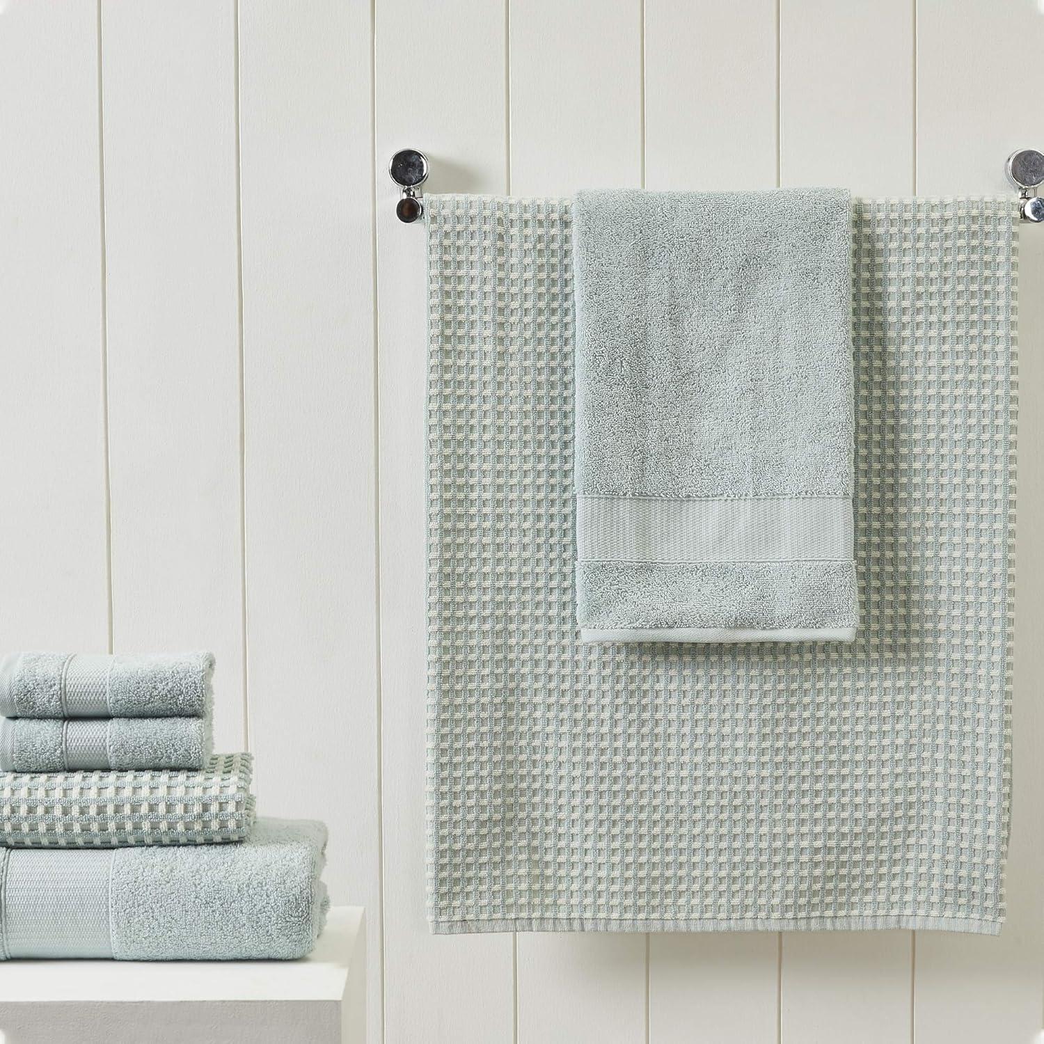 Modern Threads 6 Piece Yarn Dyed Jacquard Towel Set, Cobblestone.