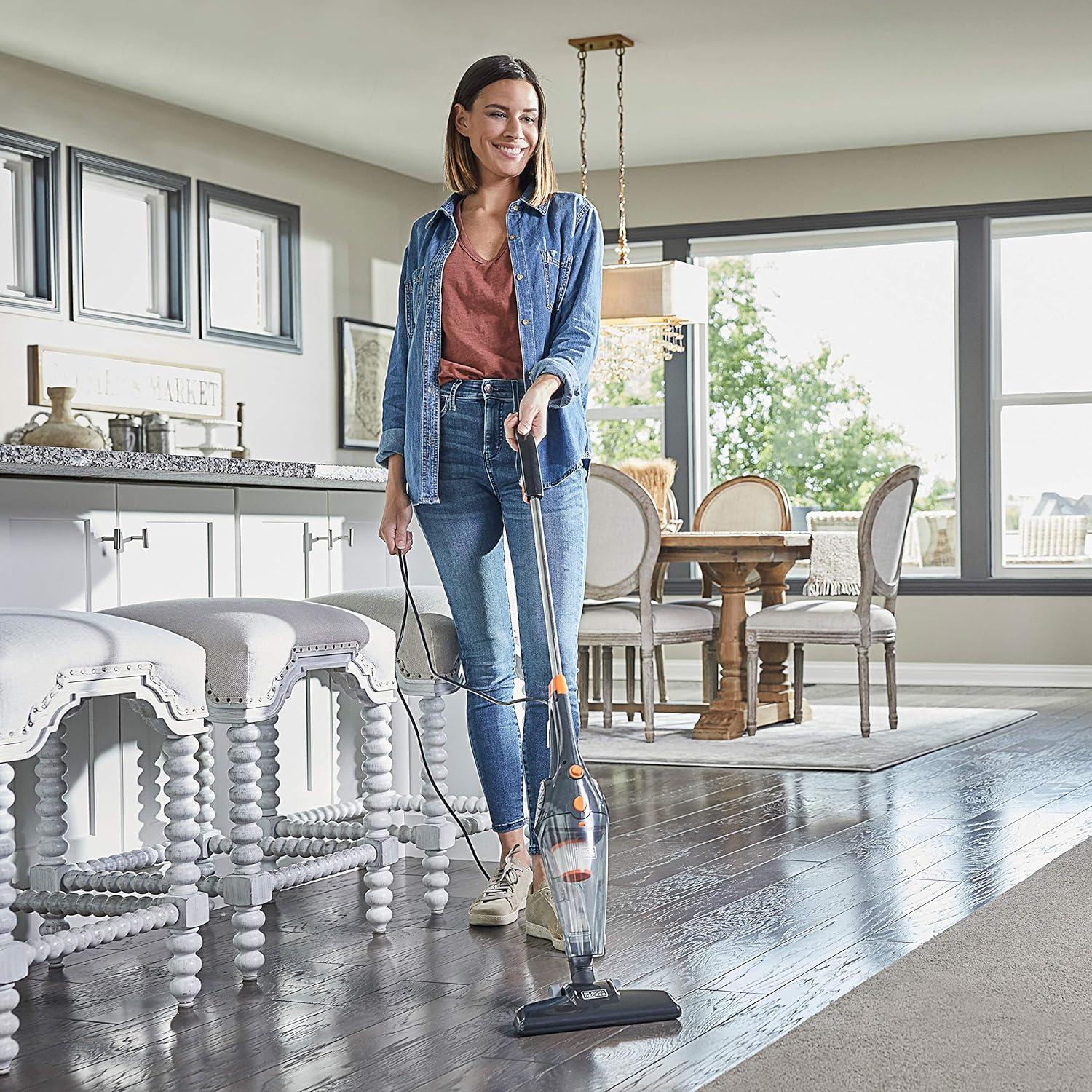 Black and Decker 3 In 1 Convertible Corded Upright Handheld Vacuum Cleaner, Gray