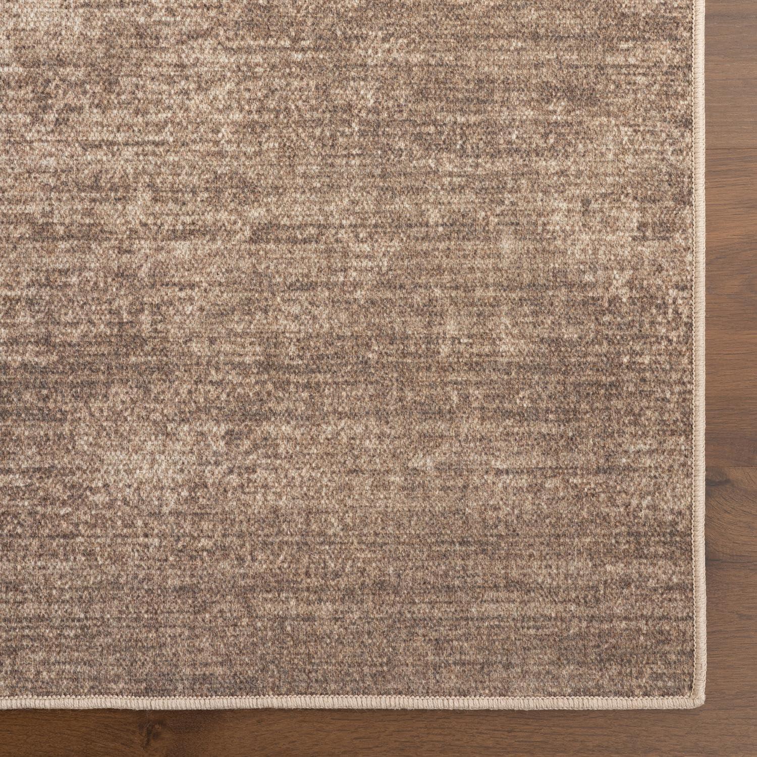 Nuloom Damira Solid Machine Washable Indoor Area Rug, 4' x 6', Brown