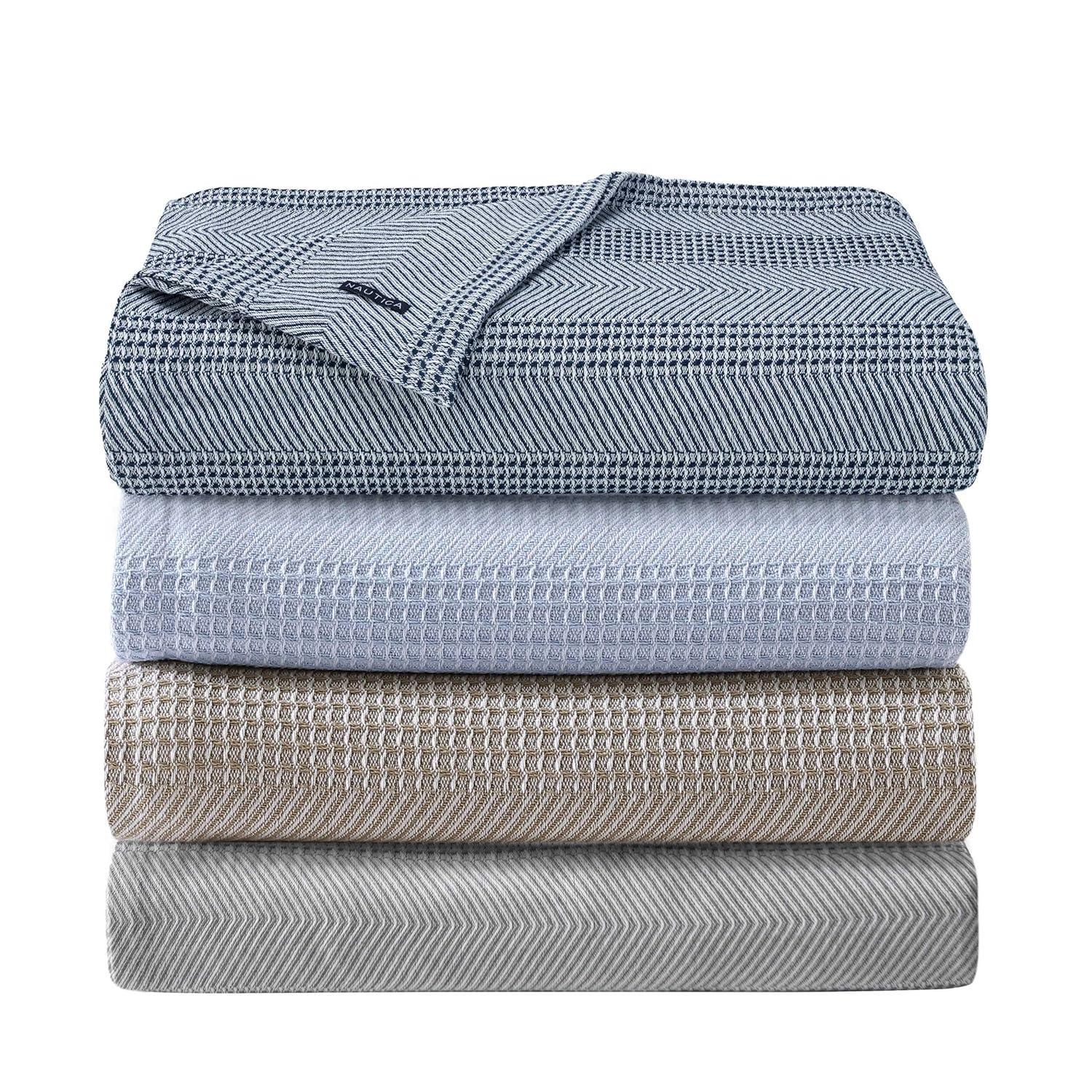 Nautica Nautica Chevron Stripe Cotton Blanket