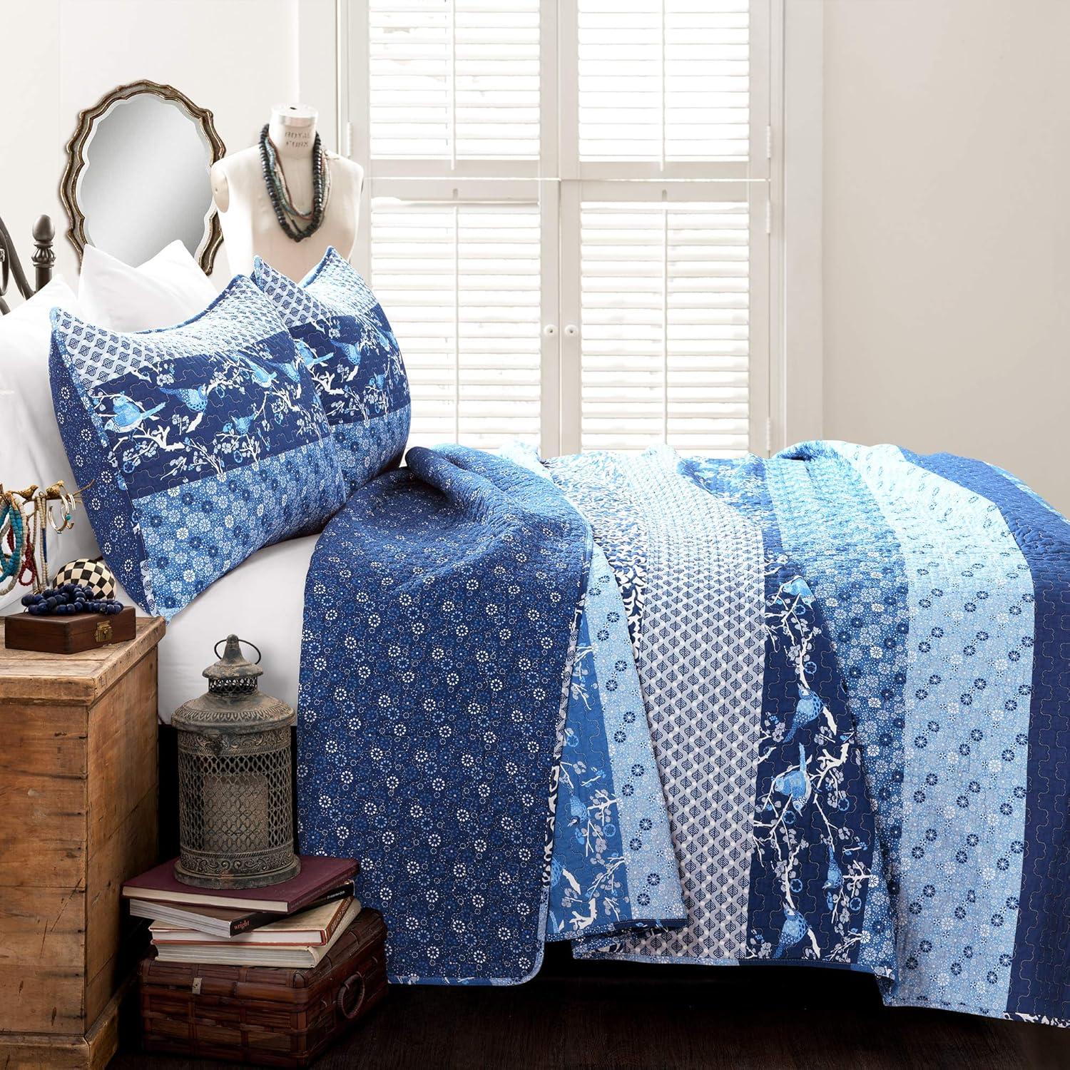 Lush Decor Royal Empire Cotton Reversible 3 Piece Quilt Set