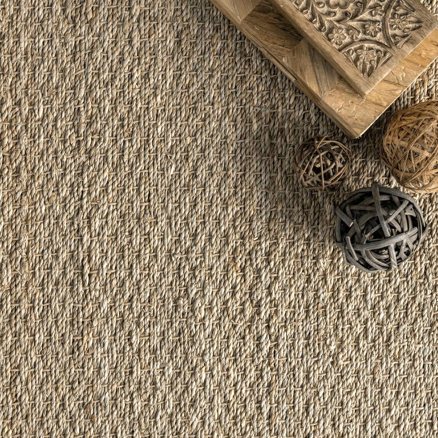 nuLOOM Elijah Farmhouse Seagrass Area Rug, 6' x 9', Dark Gray