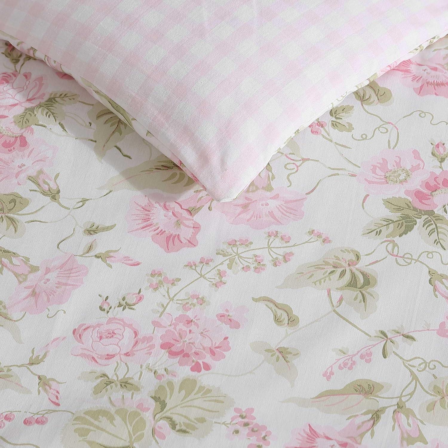 Laura Ashley Morning Gloria Cotton Comforter Set Pink