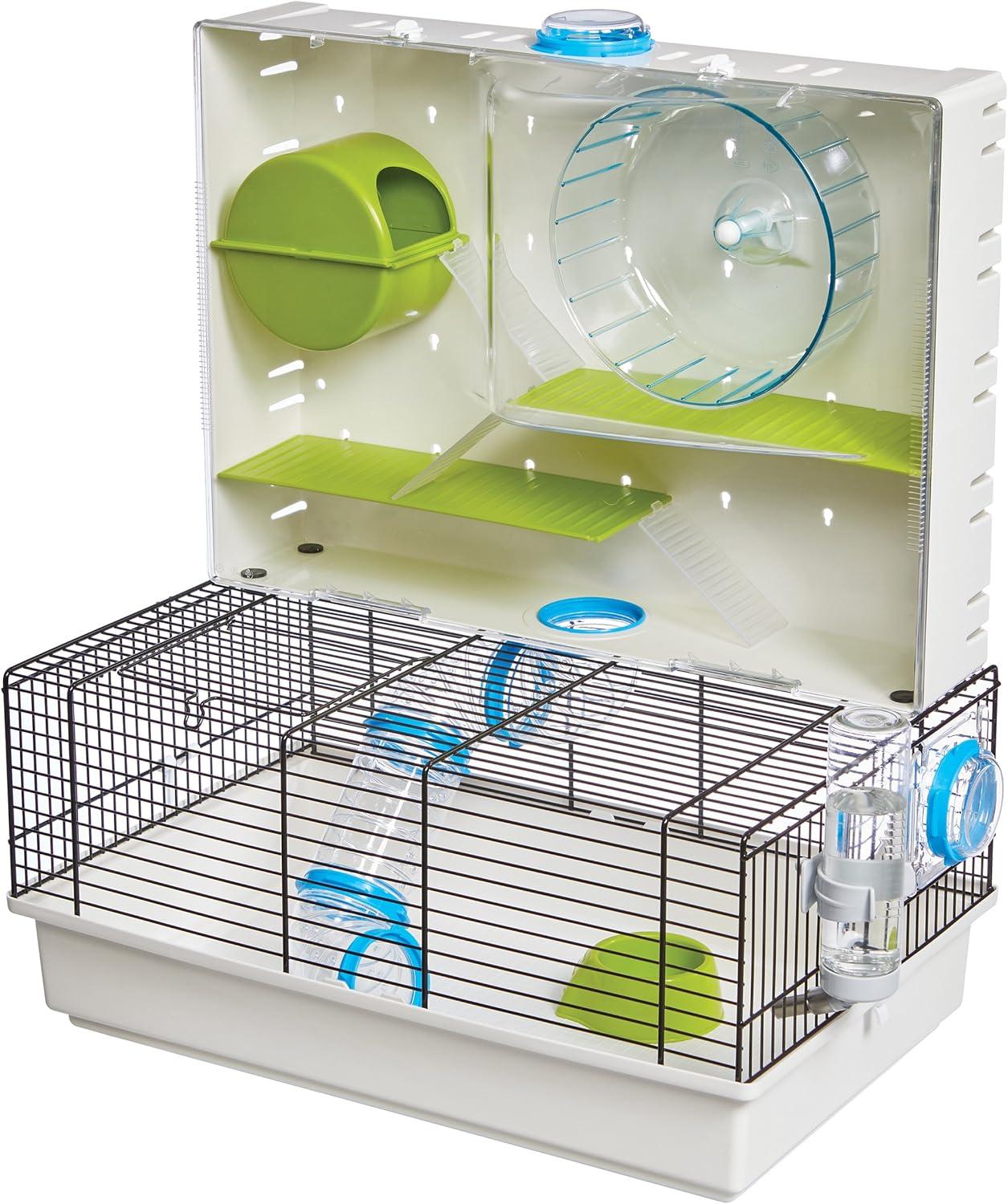 Multi-Level White and Green Hamster Starter Kit