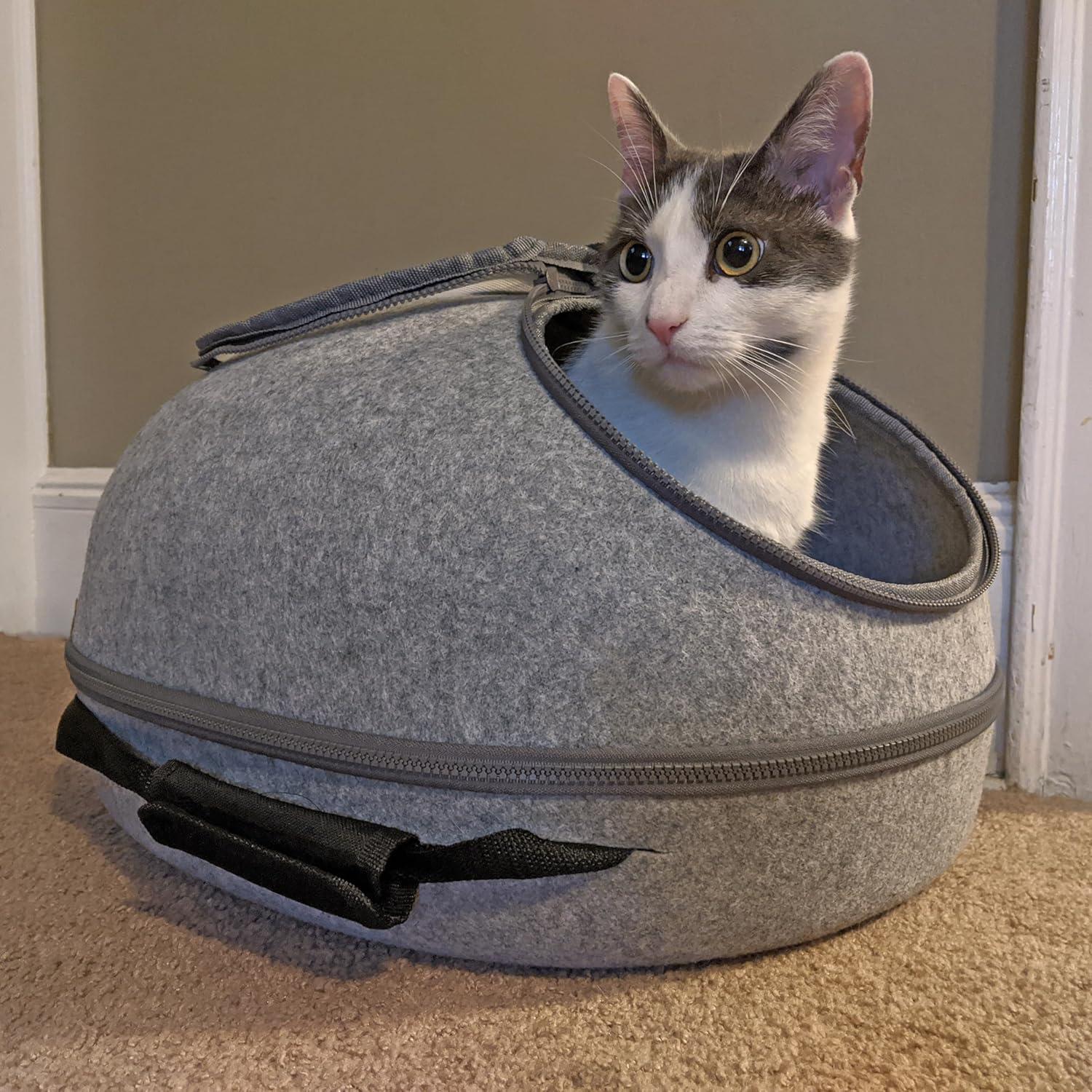 Gray Soft-Sided 3-in-1 Pet Carrier Bed