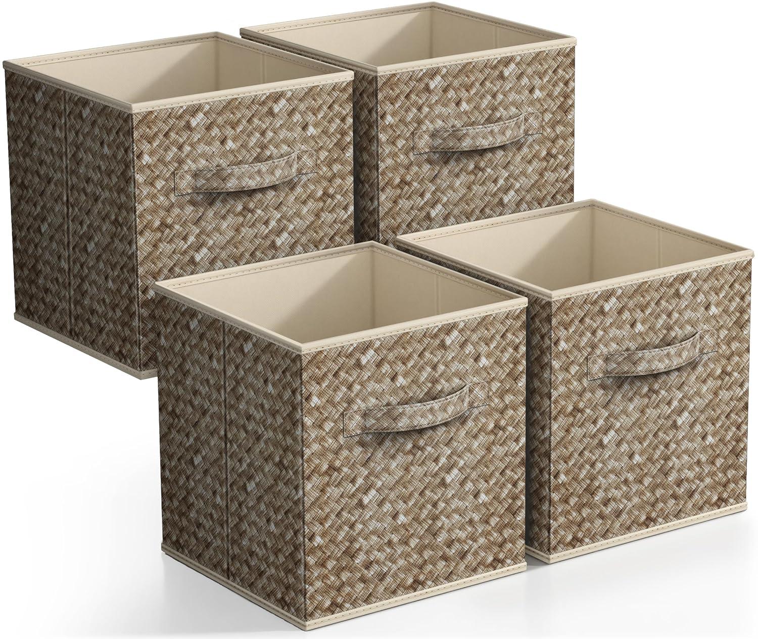 Sorbus Sorbus 4 Pack 11" Foldable Fabric Storage Cube Bins with Handles