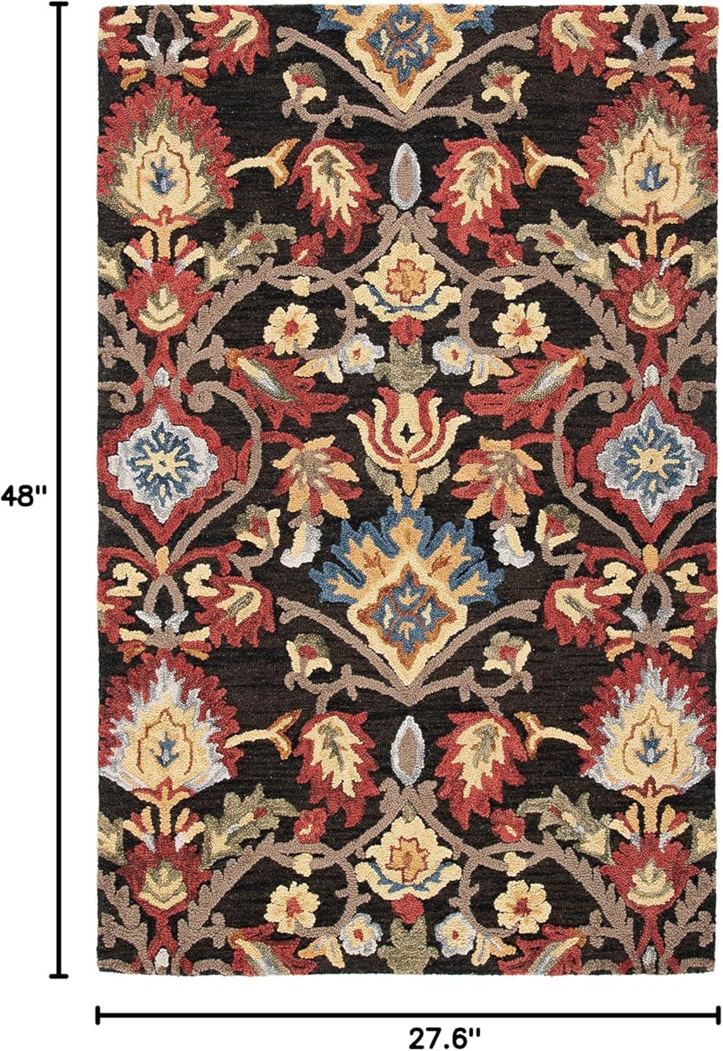 Blossom BLM402 Hand Tufted Accent Rug - Green/Multi - 2'3"x4' - Safavieh.