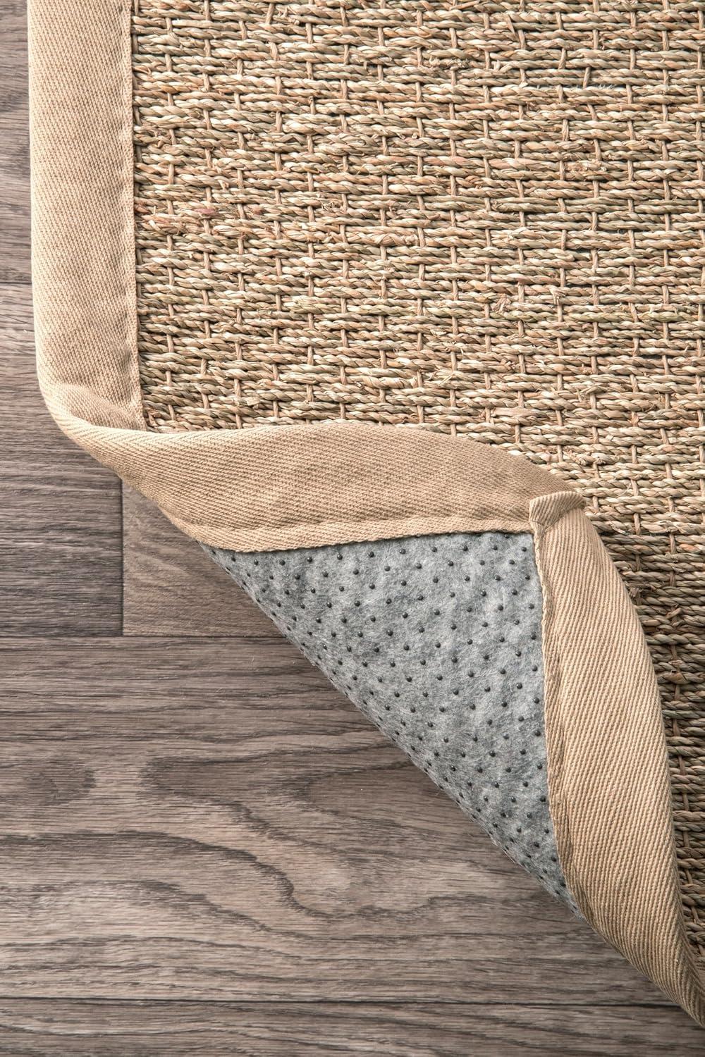 nuLOOM Elijah Farmhouse Seagrass Area Rug, 8' x 8', Square, Elijah Beige