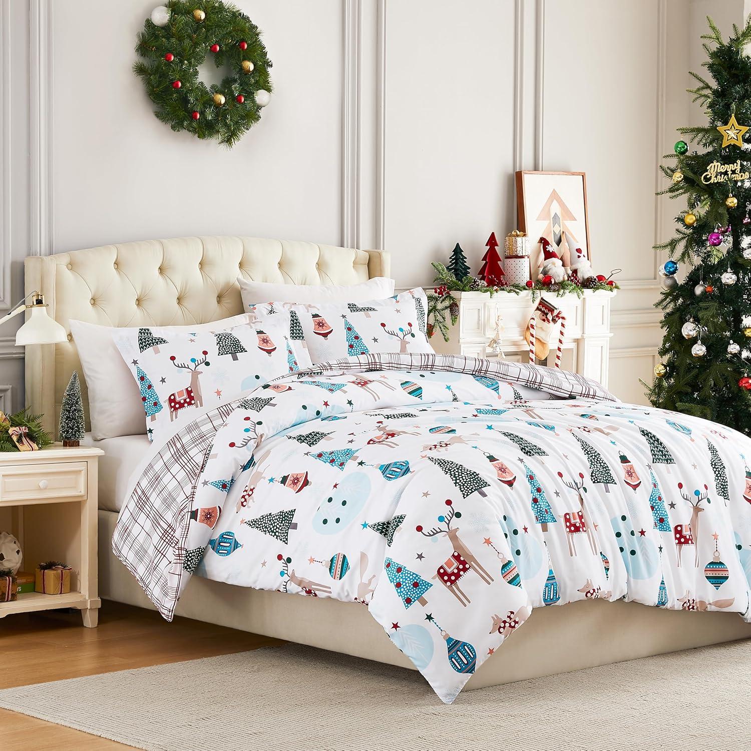 Winter Wonderland King/California King Reversible Christmas Duvet Cover Set