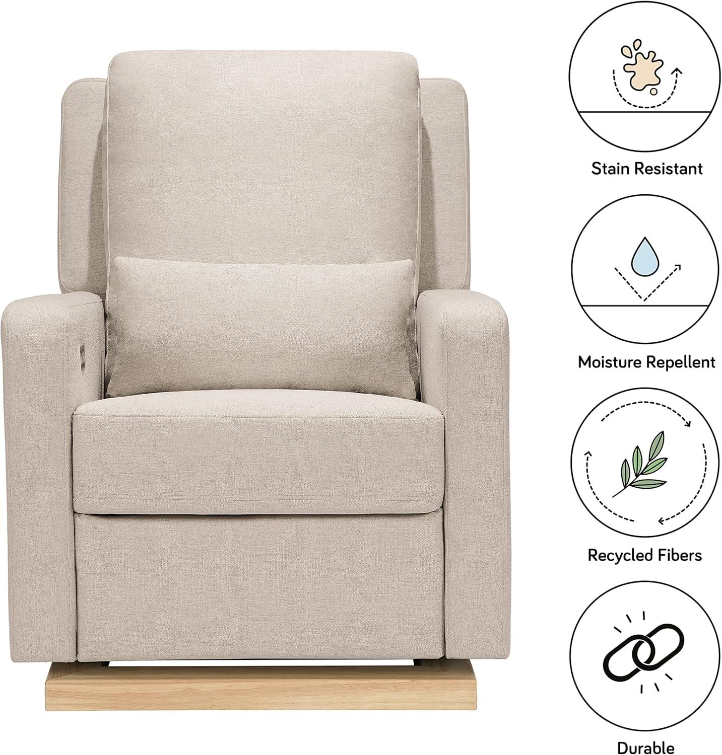 Sigi Electronic Recliner And Glider In Eco-Performance Fabric With USB Port | Water Repellent & Stain Resistant