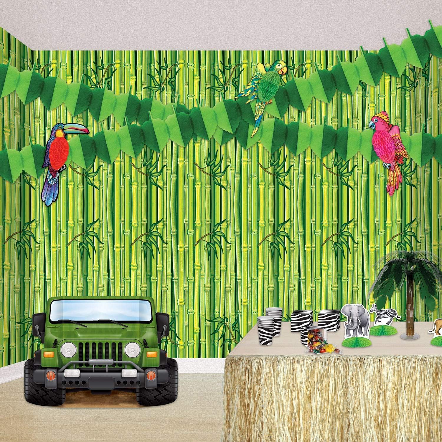 Green Jungle Safari Jeep Photo Prop Backdrop