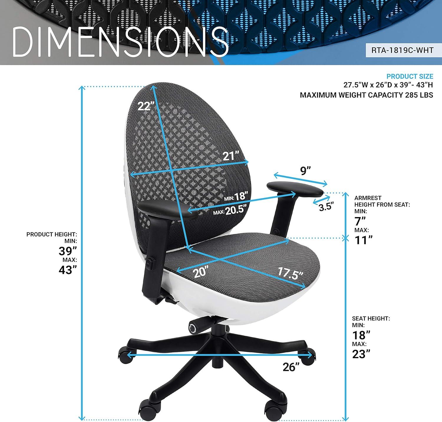 Deco Lux Executive Office Chair White - Techni Mobili