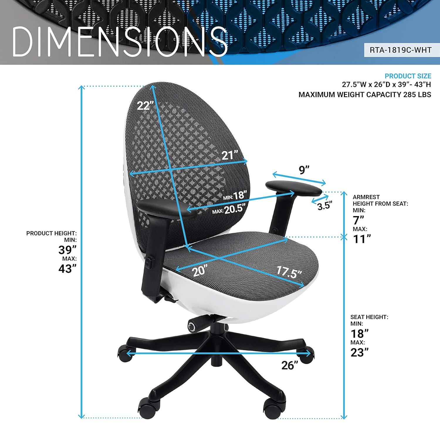 Deco Lux Executive Office Chair White - Techni Mobili