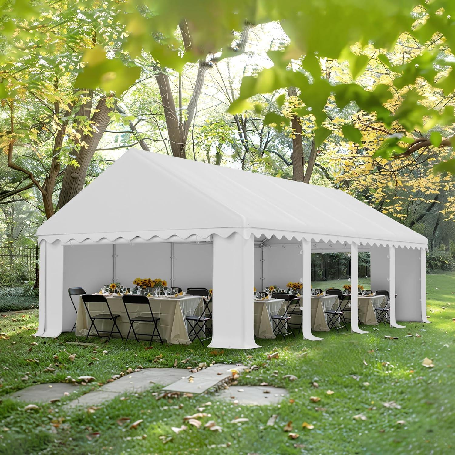Peaktop Outdoor 13'X26' Party Tent Heavy Duty Wedding Tent with Carry Bags