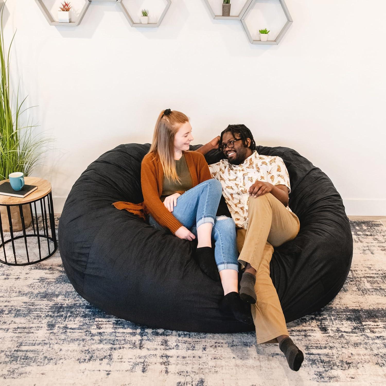 Big Joe Giant Foam Filled Bean Bag Sofa with Soft Removeable Cover