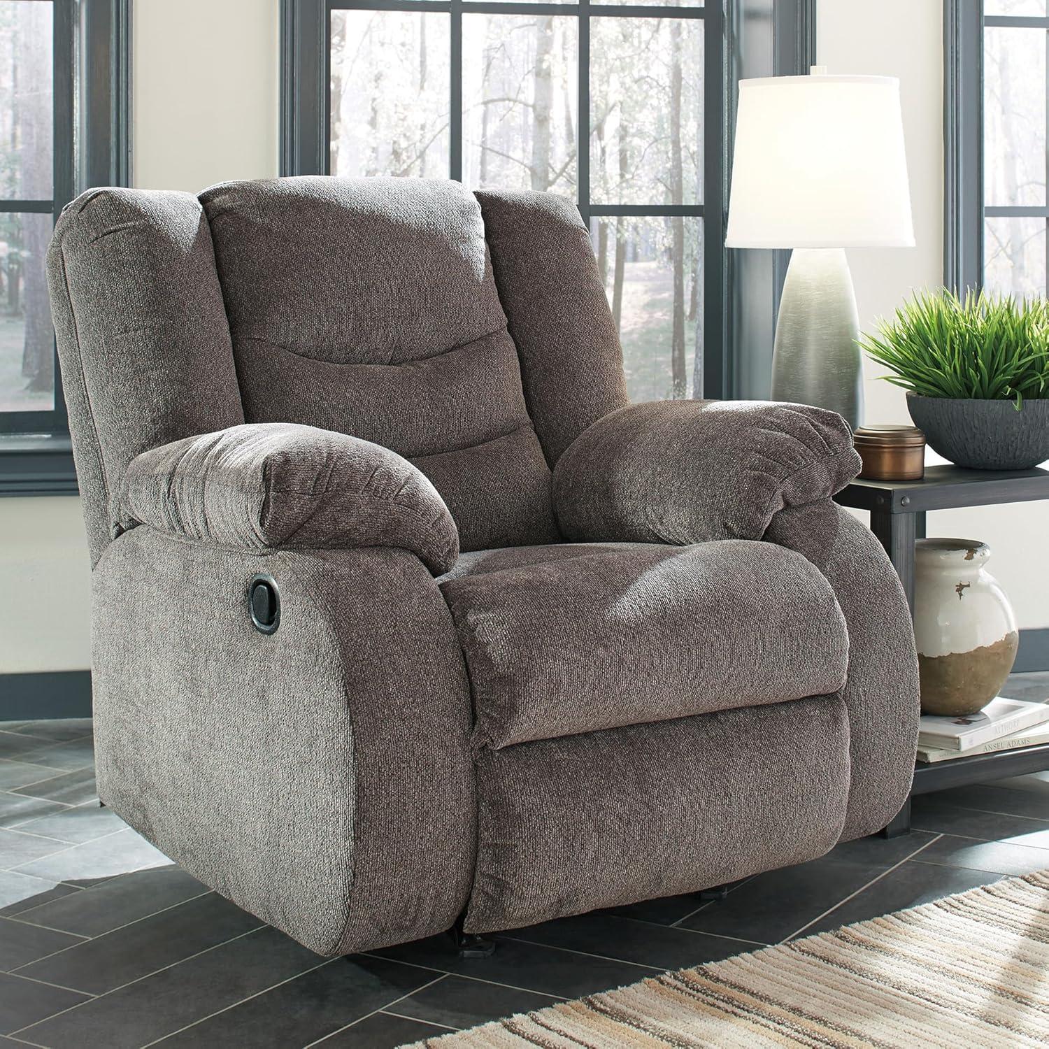 Signature Design by Ashley Tulen Rocker Recliner in Gray