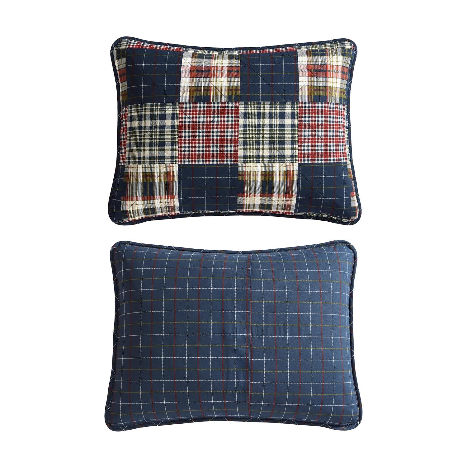 Eddie Bauer Eddie Bauer Madrona Blue Cotton Reversible Quilt Set