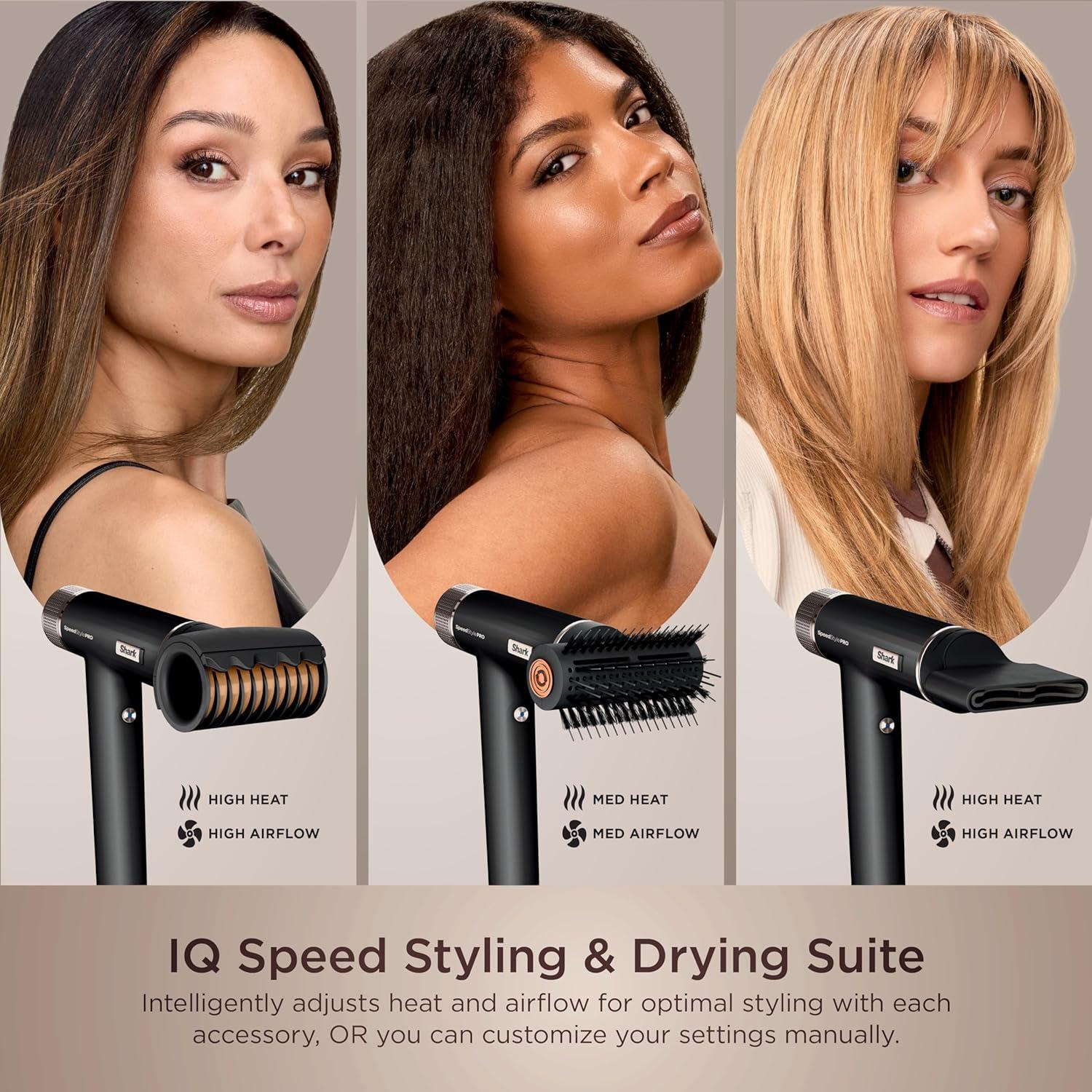 Black High-Velocity Ionic Hair Dryer with Cool Shot