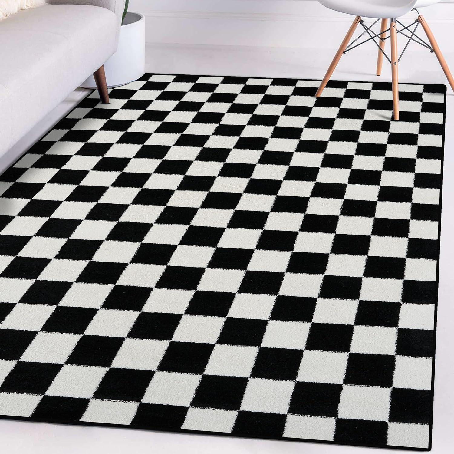 Luxe Weavers Checkered Geometric Area Rug