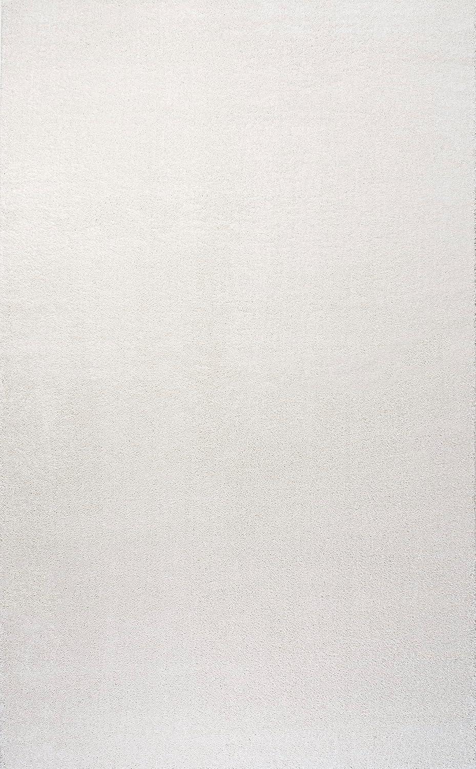 10' X 14' Rectangle Haze Solid Low-Pile Area Rug , Cream - JONATHAN Y