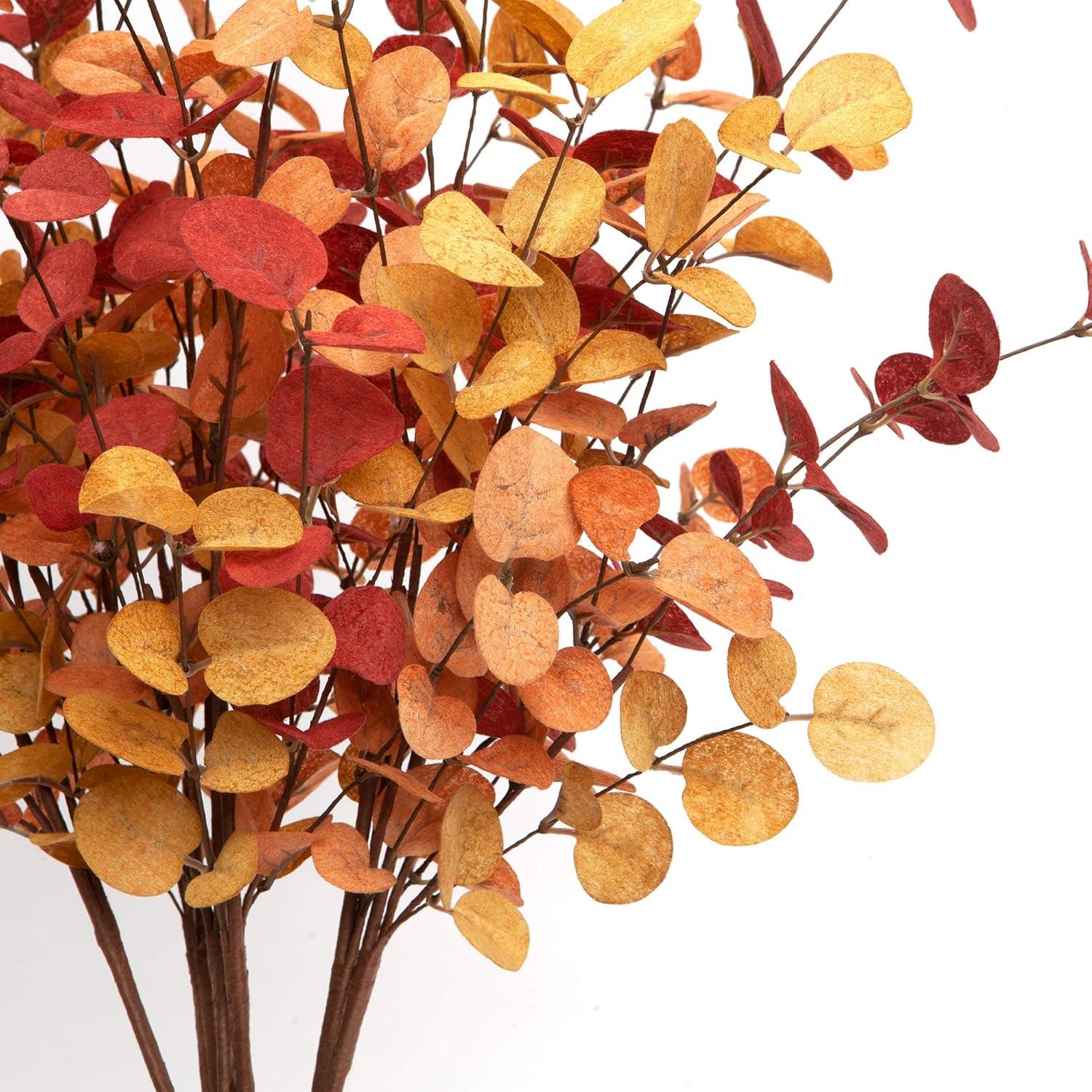 27.5" Fall Eucalyptus Stems with Non-Woven Fabric Leaves